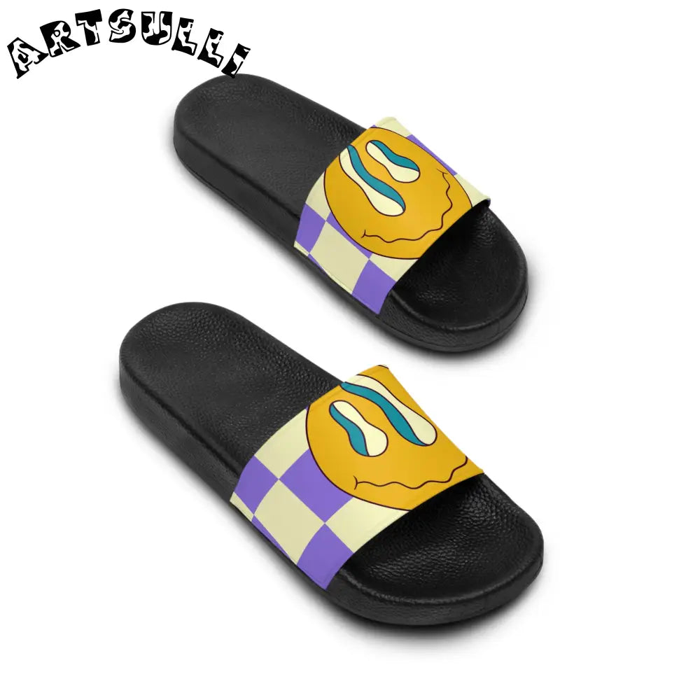 JAKKOUTTHEBXX Trippy Flower Power Motifs Women’s Slide Sandals
