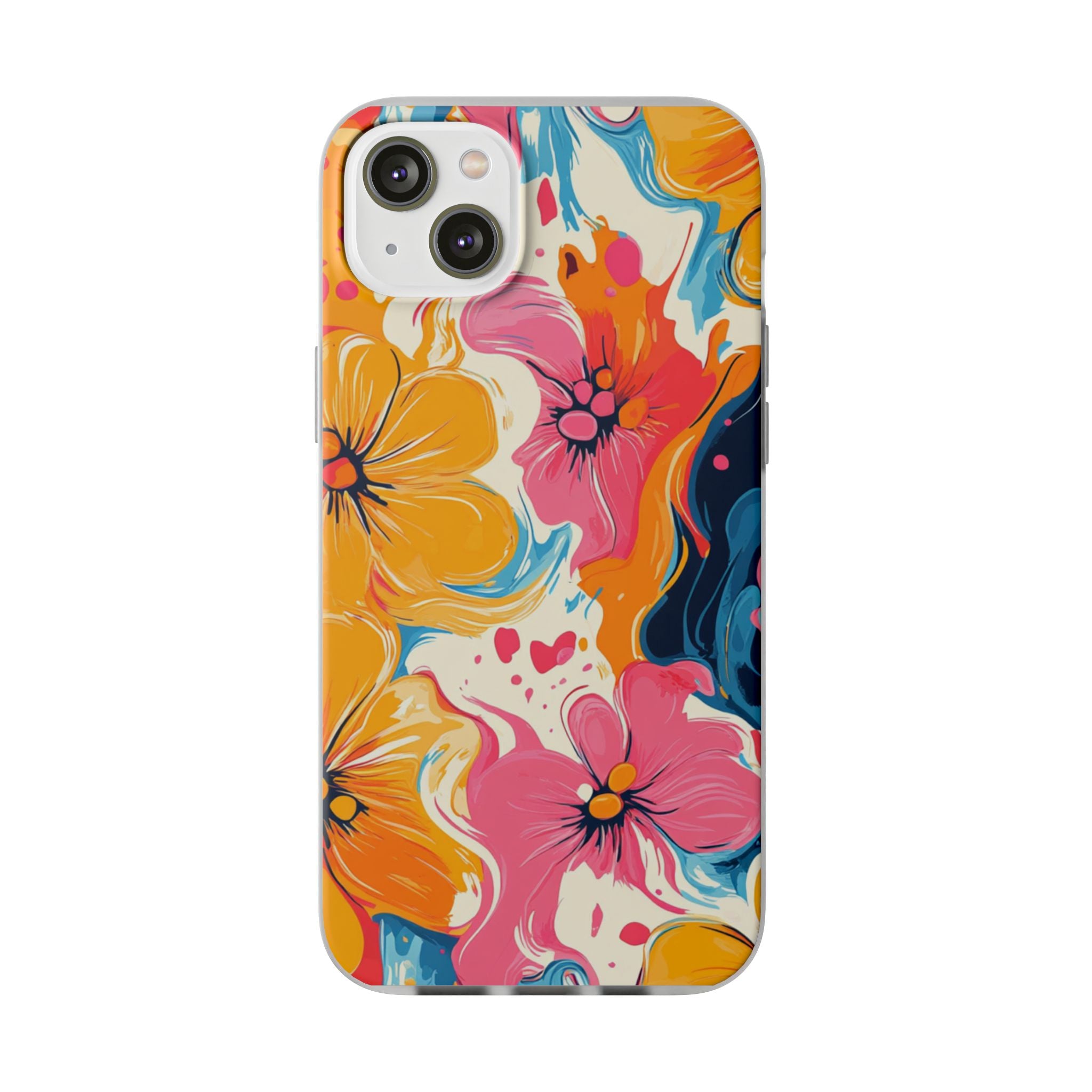 Vibrant Abstract Floral Flexi Case, Artsulli - Art is Long, Life is Short, Phone Case, Size, iPhone 14 Plus, , , , , 92044079687444801725