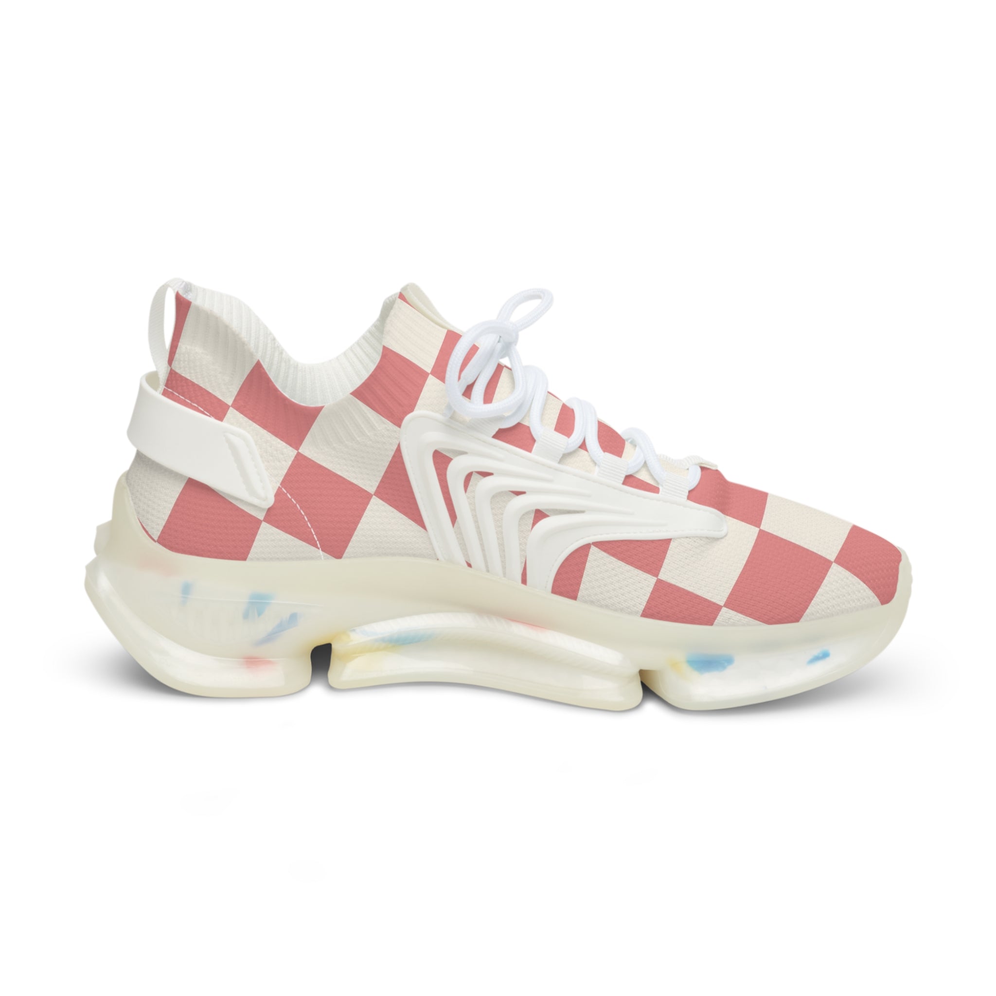 Retro Checkered Grassland Sprites Men's Mesh Sneakers, Artsulli - Art is Long, Life is Short, Shoes, , , , , , , 