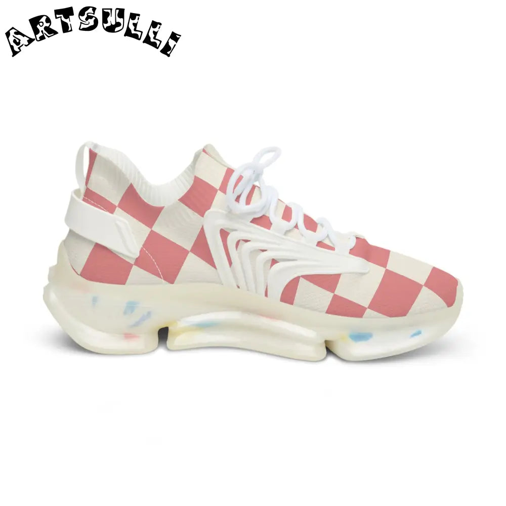 JAKKOUTTHEBXX Retro Checkered Grassland Sprites Men’s Mesh Sneakers