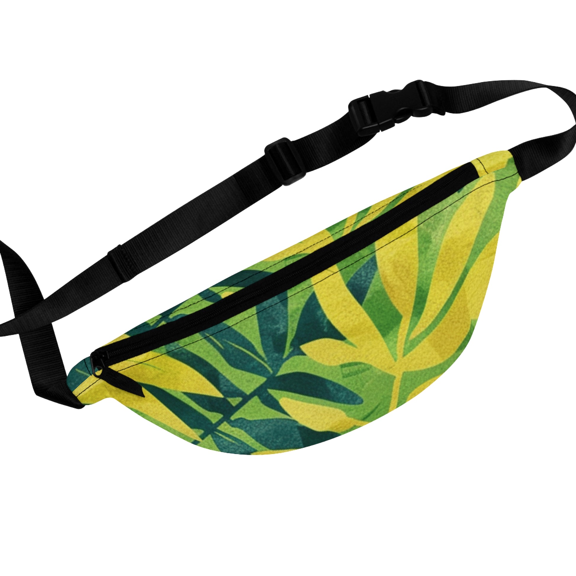 Green Leaf x Yellow Leaf x Tropical x Jungle Fanny Pack, Artsulli - Art is Long, Life is Short, Bags, Size, One size, , , , , 24474107285147741922