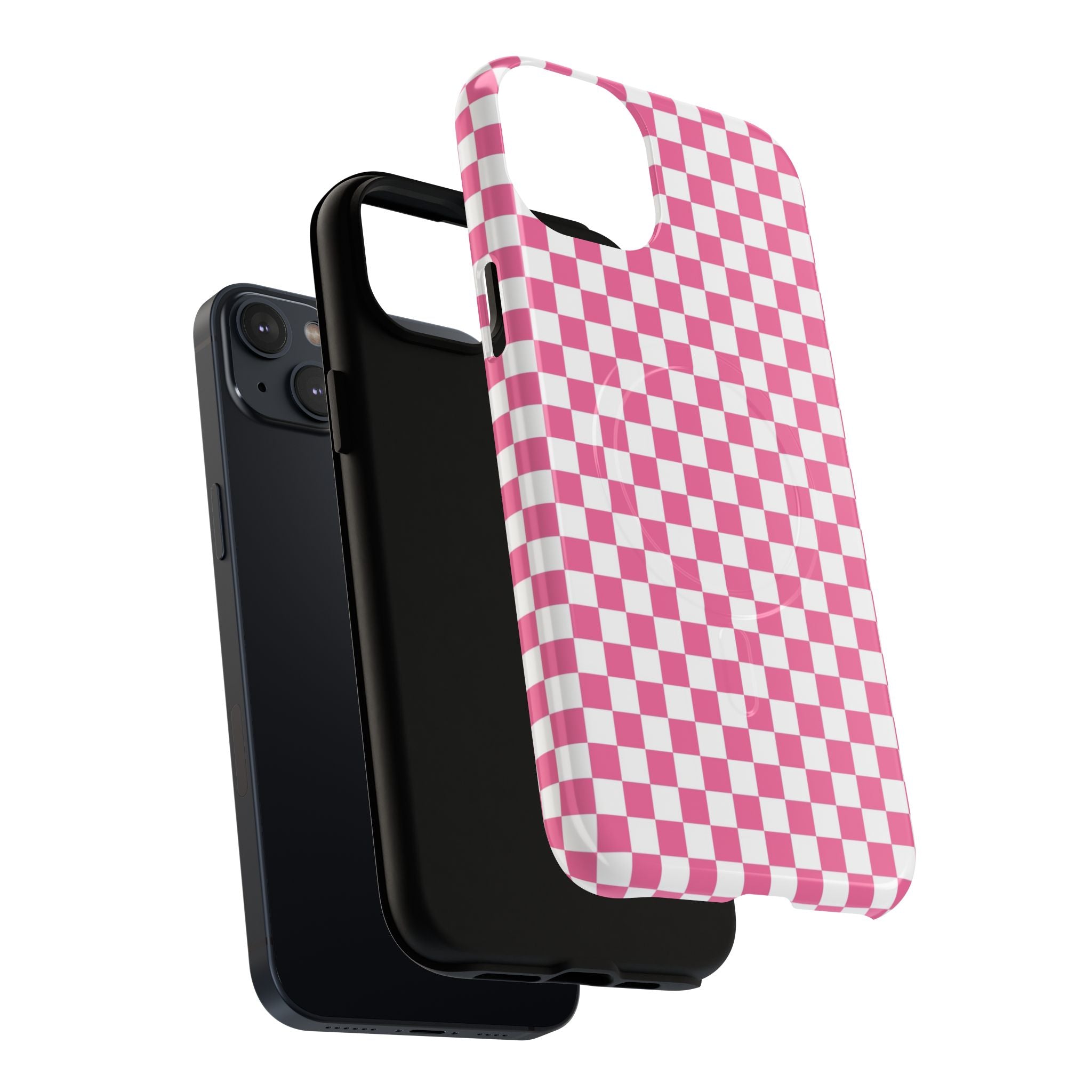 Yuyushiki Pink Check Tough Magnetic Cases, Artsulli - Art is Long, Life is Short, Phone Case, , , , , , , 