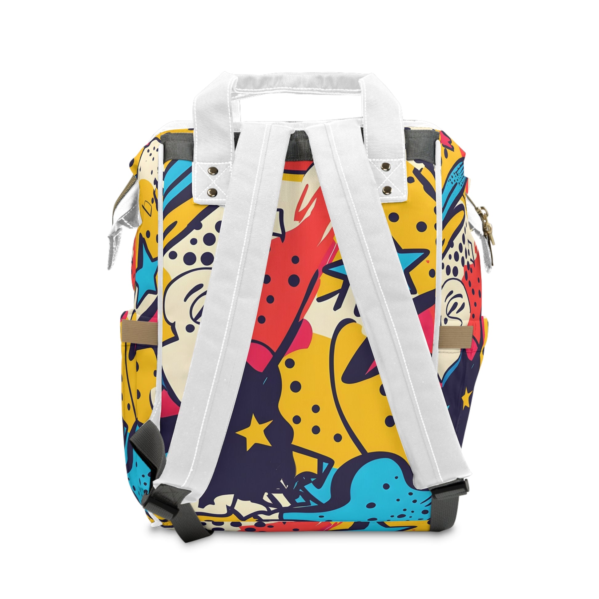 Comic x Pop Art Multifunctional Diaper Backpack, Artsulli - Art is Long, Life is Short, Bags, , , , , , , 