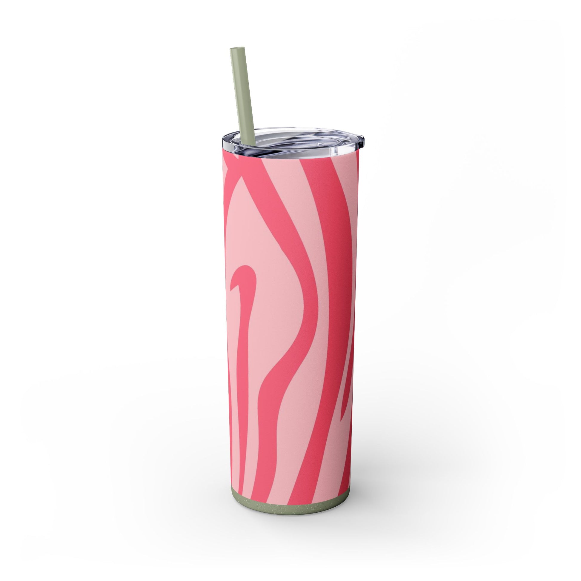 Nagels Pink Zebra Skinny Tumbler with Straw, 20oz, Artsulli - Art is Long, Life is Short, Mug, , , , , , , 
