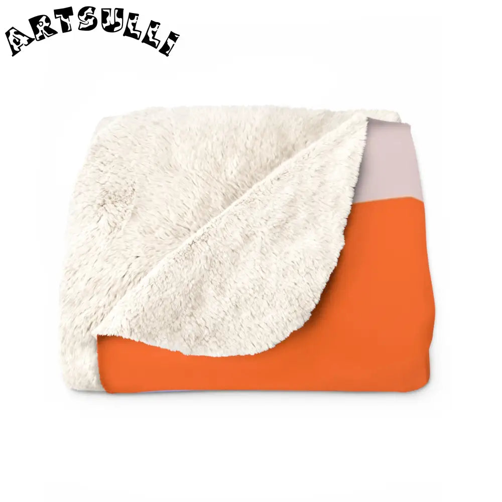 JAKKOUTTHEBXX Waves Red and Blue Sherpa Fleece Blanket JAKKOUTTHEBXX