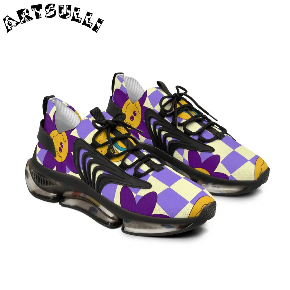 JAKKOUTTHEBXX Trippy Flower Power Motifs Men’s Mesh Sneakers
