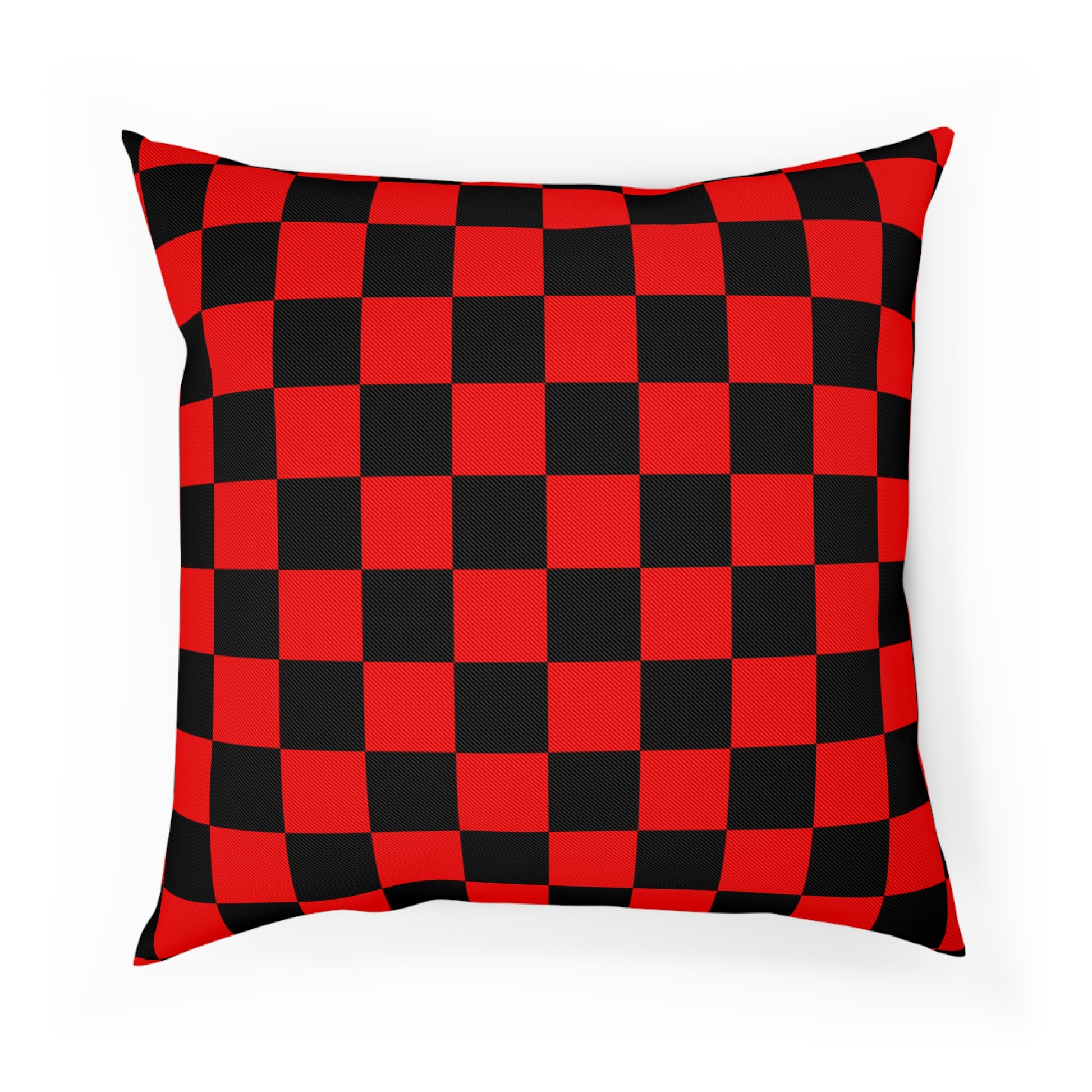 Checkerboard Red and Black Cushion, Artsulli - Art is Long, Life is Short, Home Decor, Size, 18.1" × 18.1", , , , , 19175393905477082134