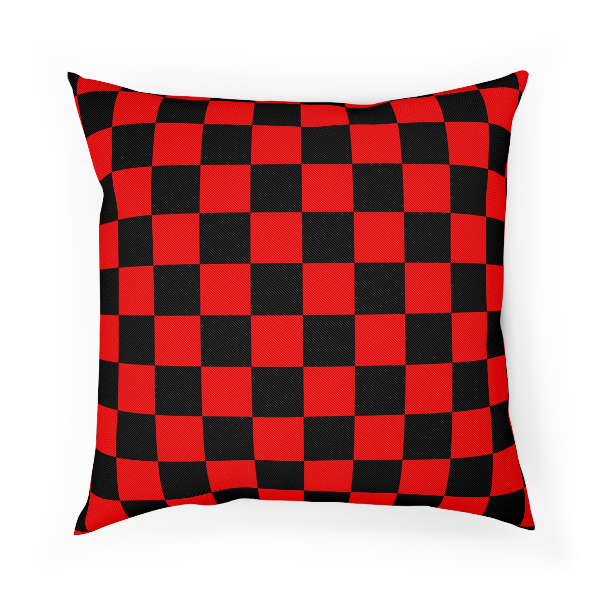 Checkerboard Red and Black Cushion, Artsulli - Art is Long, Life is Short, Home Decor, Size, 18.1" × 18.1", , , , , 19175393905477082134