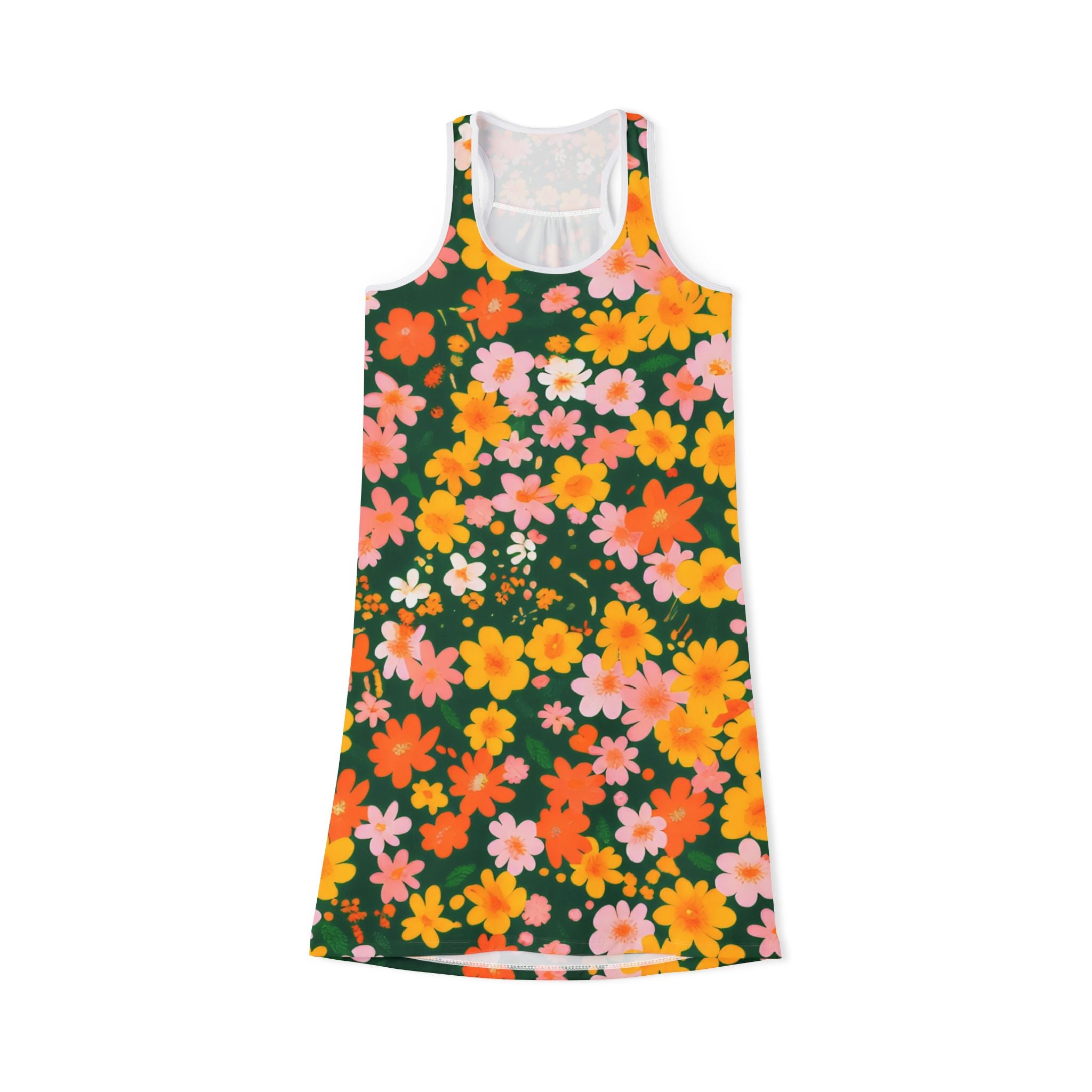 Women's Racerback Dress (AOP), Artsulli - Art is Long, Life is Short, Tank Top, Size, XS, Color, White, , , 10400611539475619180