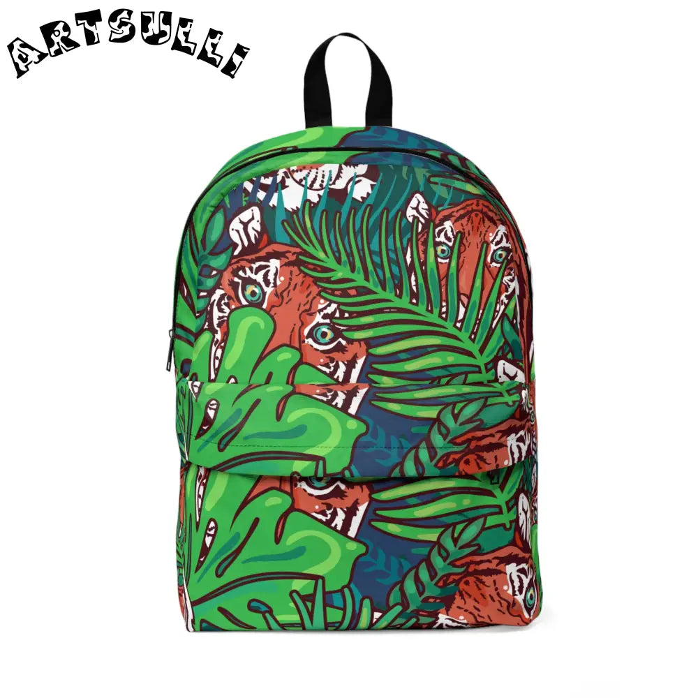 JAKKOUTTHEBXX Tropical Jungle Tigers Blue and Green Unisex Classic