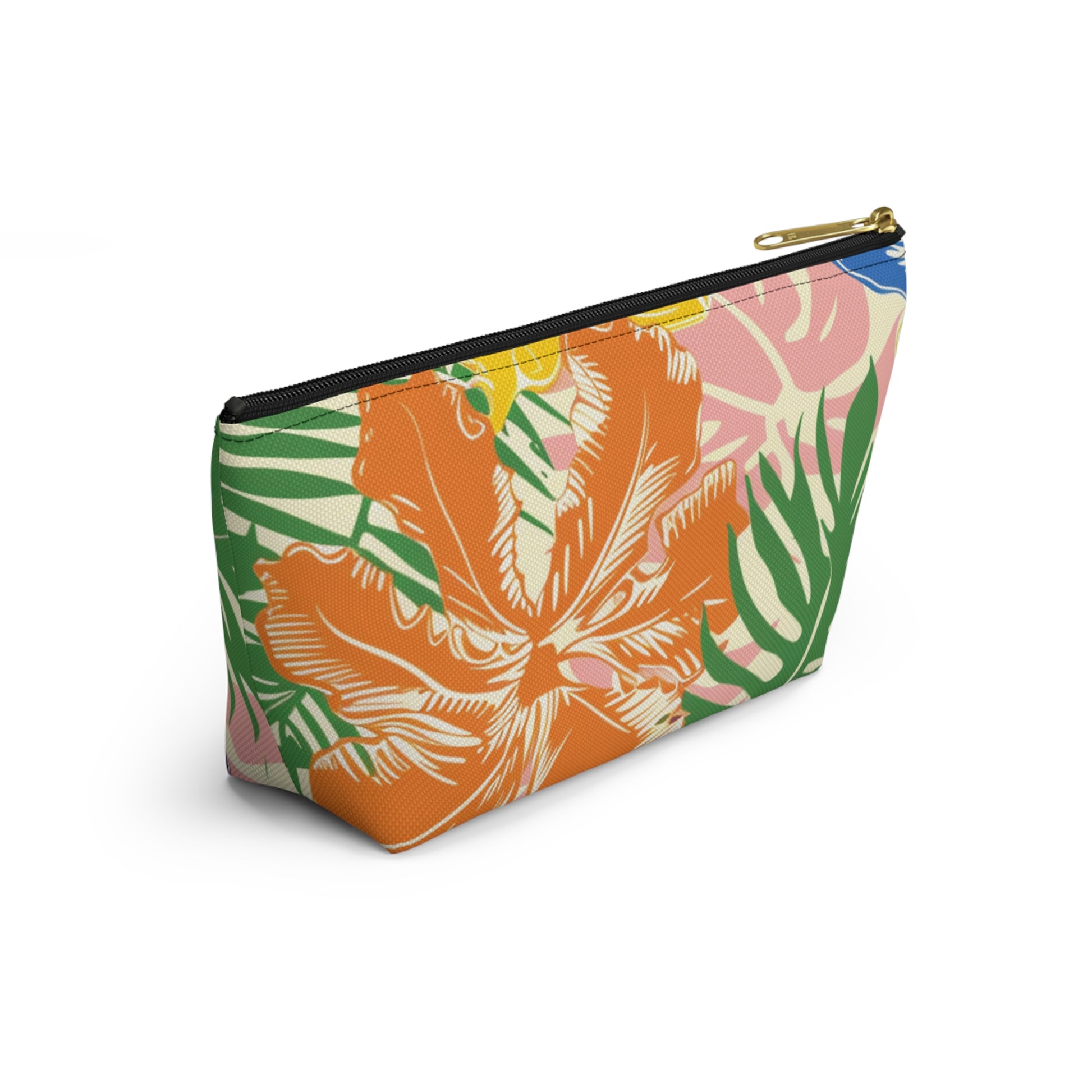 Blooming Tropical Flowers Accessory Pouch w T-bottom, Artsulli - Art is Long, Life is Short, Bags, , , , , , , 