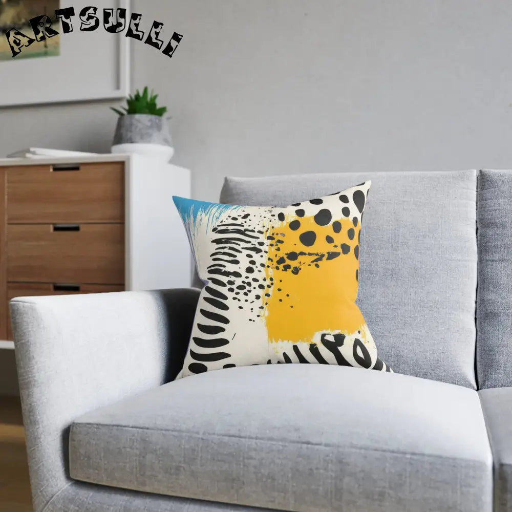 JAKKOUTTHEBXX Rae Zebra Rhapsody Square Pillow JAKKOUTTHEBXX