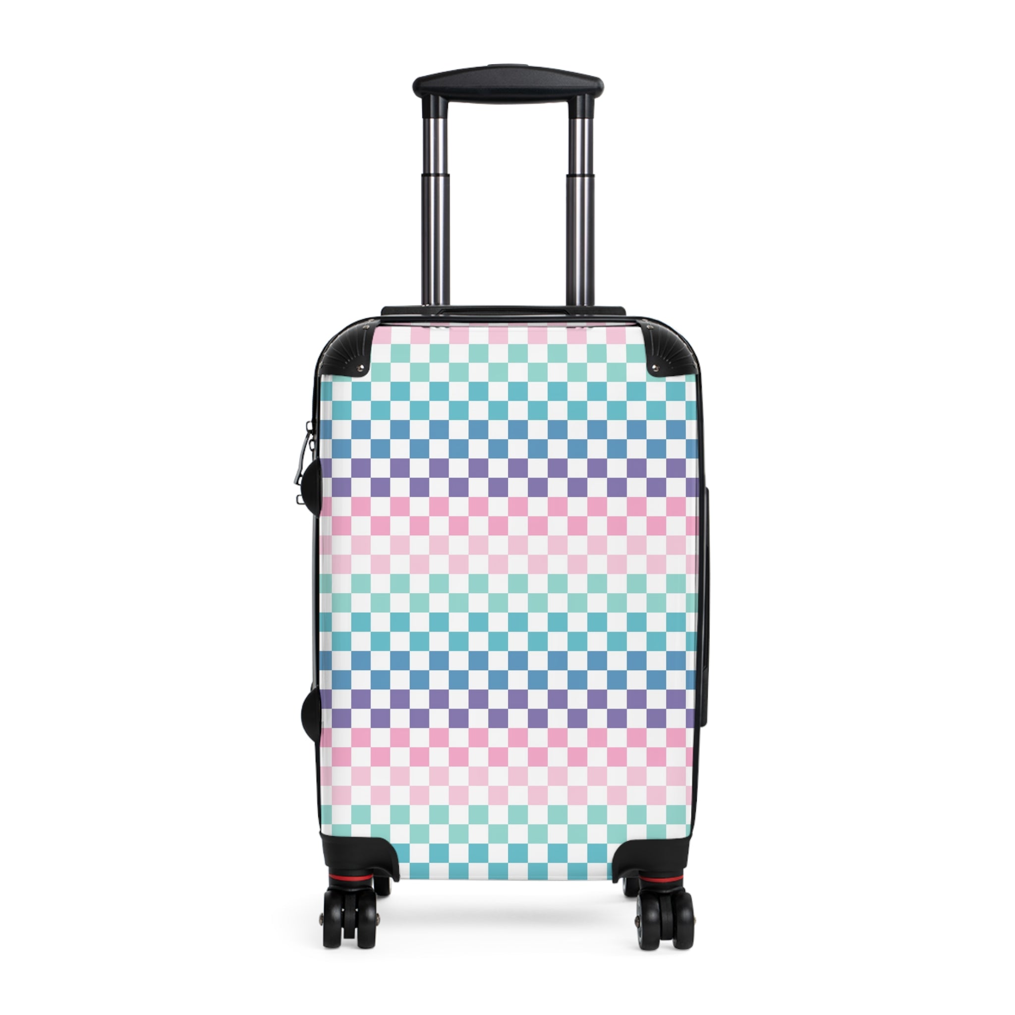 Vaporwave Rainbow  Checkerboard II Multi-Color Suitcase, Artsulli - Art is Long, Life is Short, Bags, Size, Small, Color, Black, , , 20120684747871404283