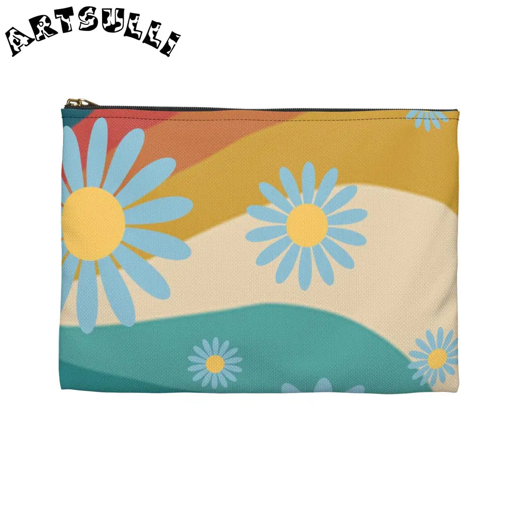 JAKKOUTTHEBXX Psychedelic Floral Hills Multi-Color Accessory Pouch