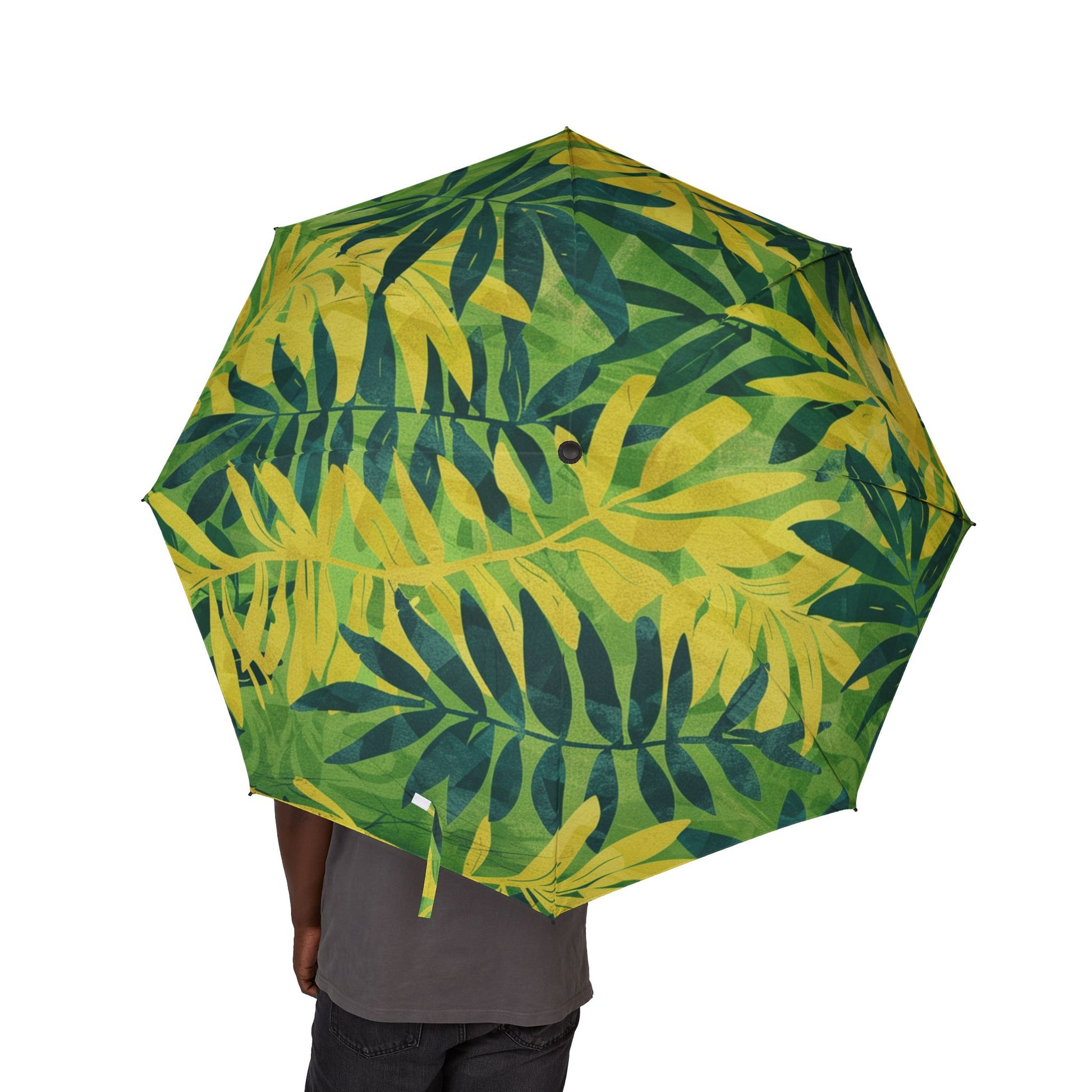 Green Leaf x Yellow Leaf x Tropical x Jungle II Semi-Automatic Foldable Umbrella, Artsulli - Art is Long, Life is Short, Accessories, , , , , , , 