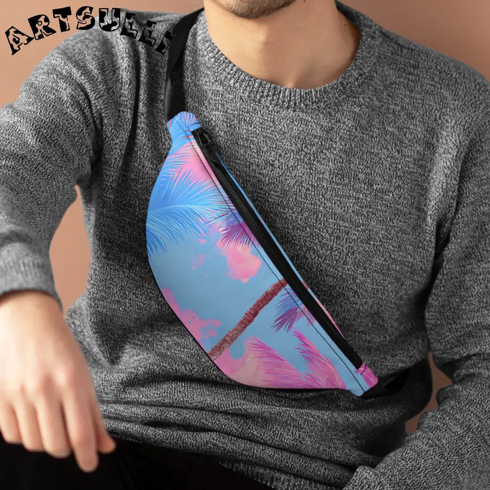 JAKKOUTTHEBXX Ethereal Pastel Palms Fanny Pack JAKKOUTTHEBXX