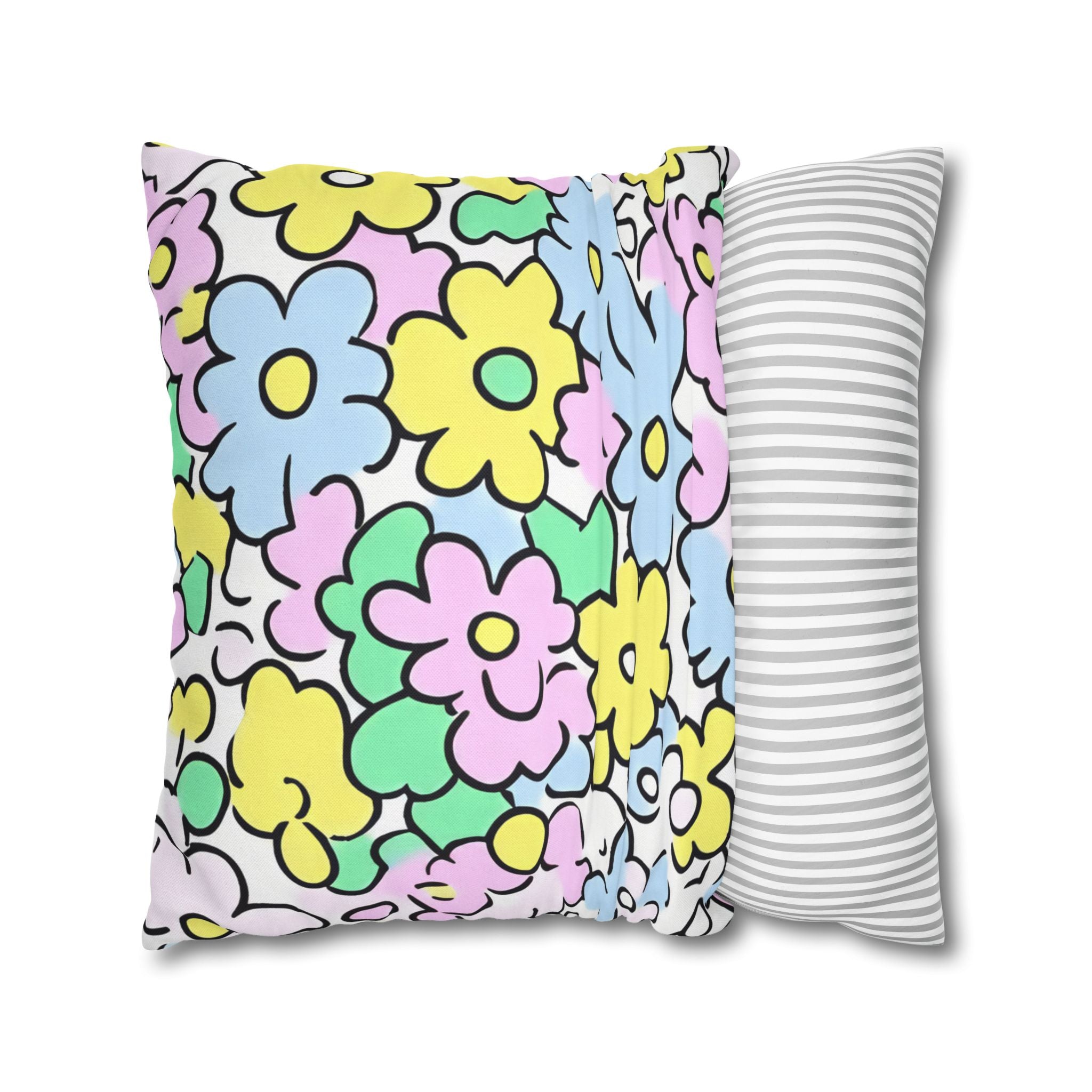 Spun Polyester Square Pillowcase
