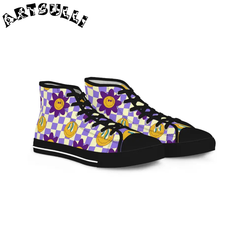 JAKKOUTTHEBXX Trippy Flower Power Motifs II Men’s High Top Sneakers