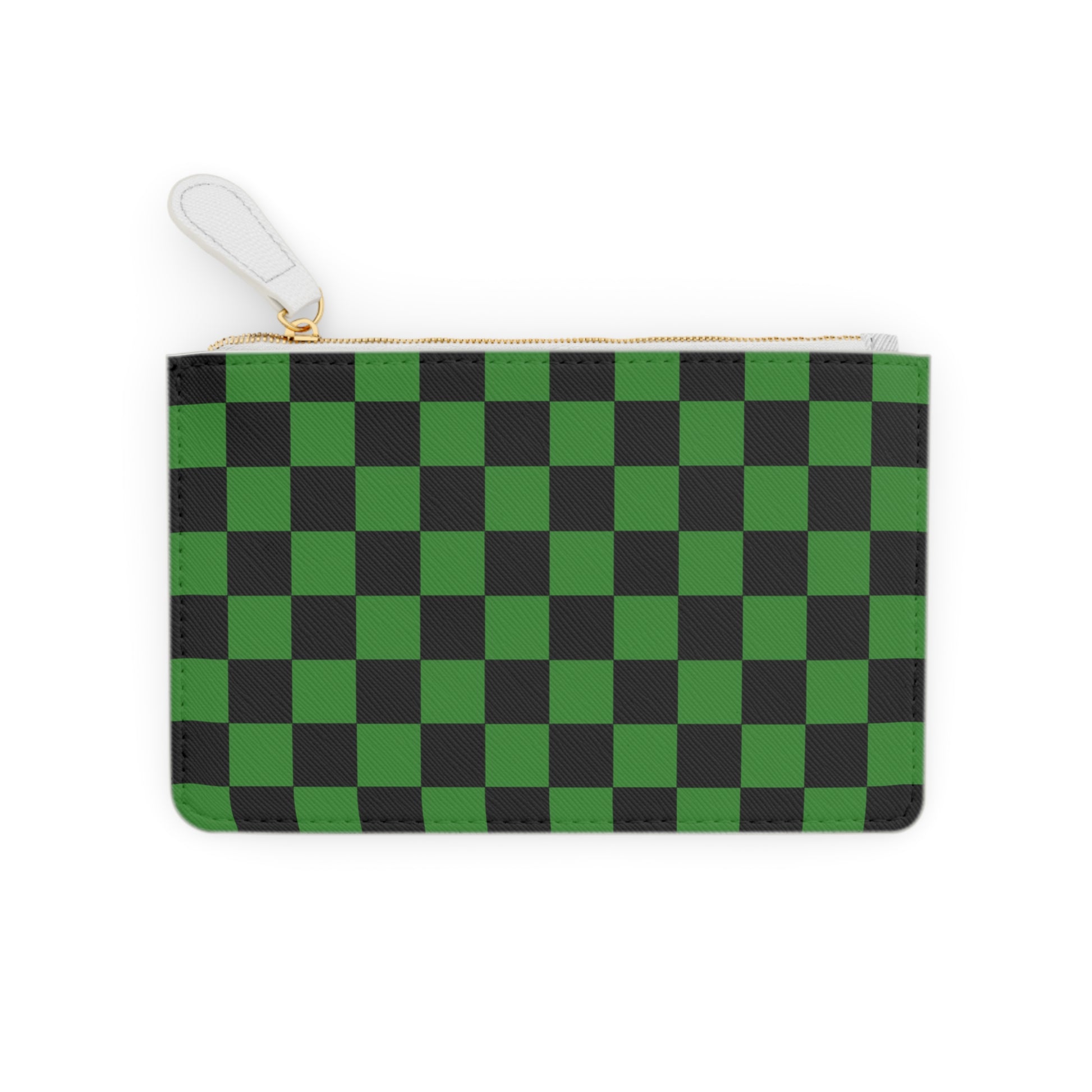 Checkerboard Green and Black Mini Clutch Bag, Artsulli - Art is Long, Life is Short, Bags, , , , , , , 