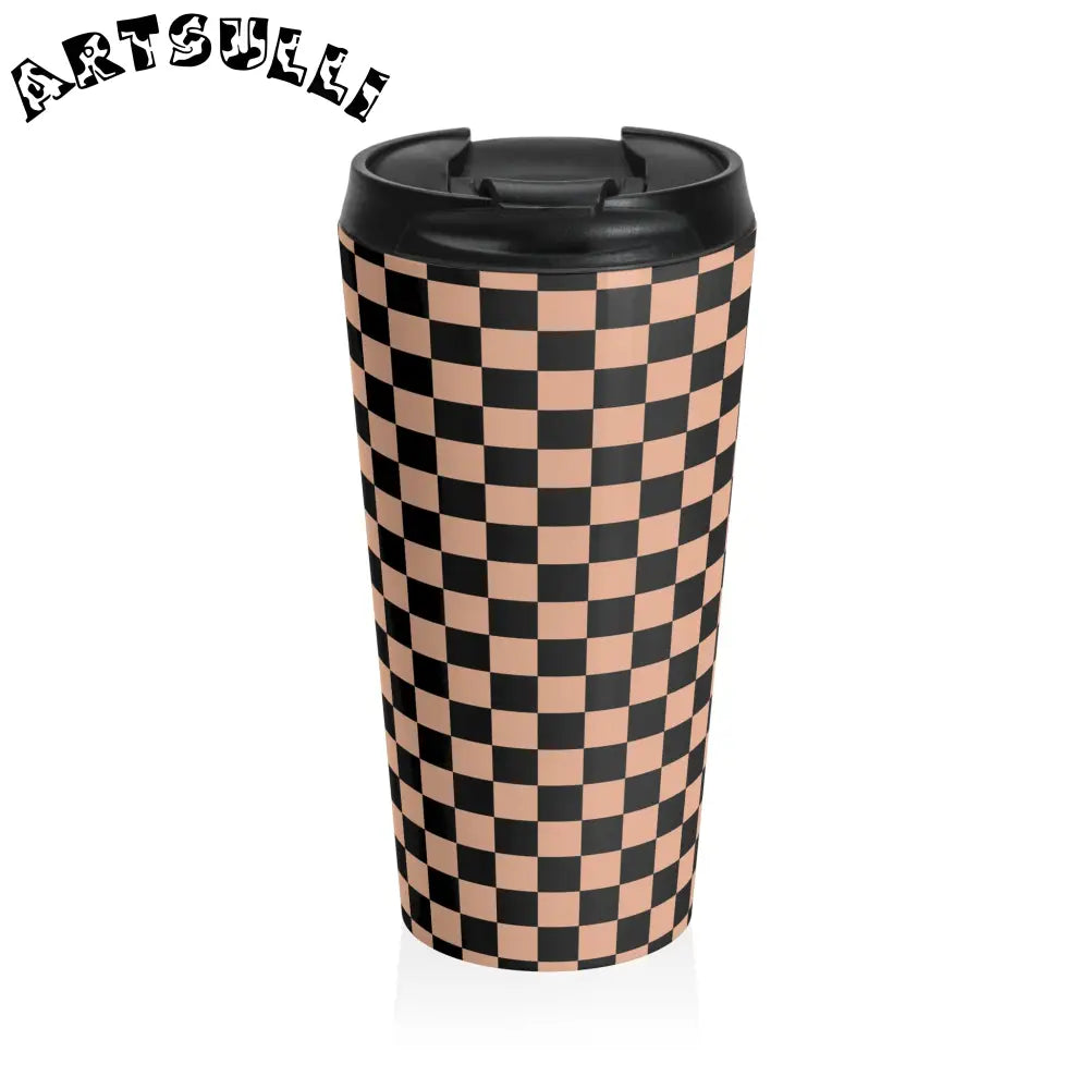 JAKKOUTTHEBXX Checkerboard II Soft Orange and Black Stainless Steel