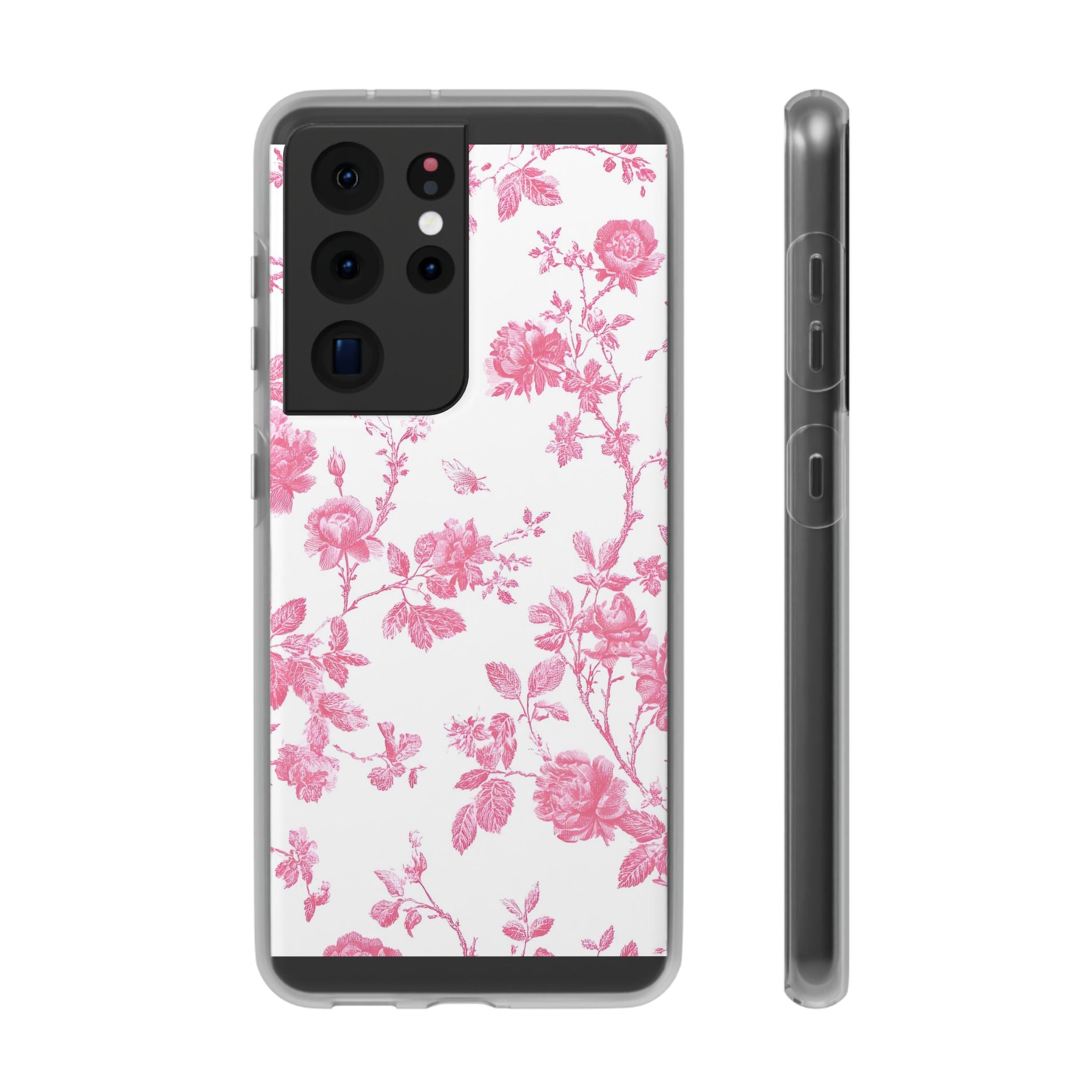 Pink and White Floral iPhone Case