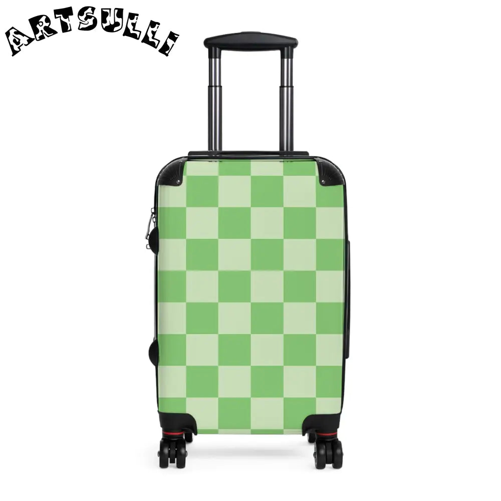 JAKKOUTTHEBXX Checkerboard Green Suitcase JAKKOUTTHEBXX Artsulli