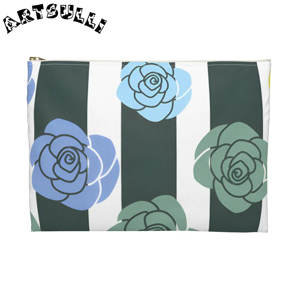 JAKKOUTTHEBXX Stripes x Roses Black and White Accessory Pouch