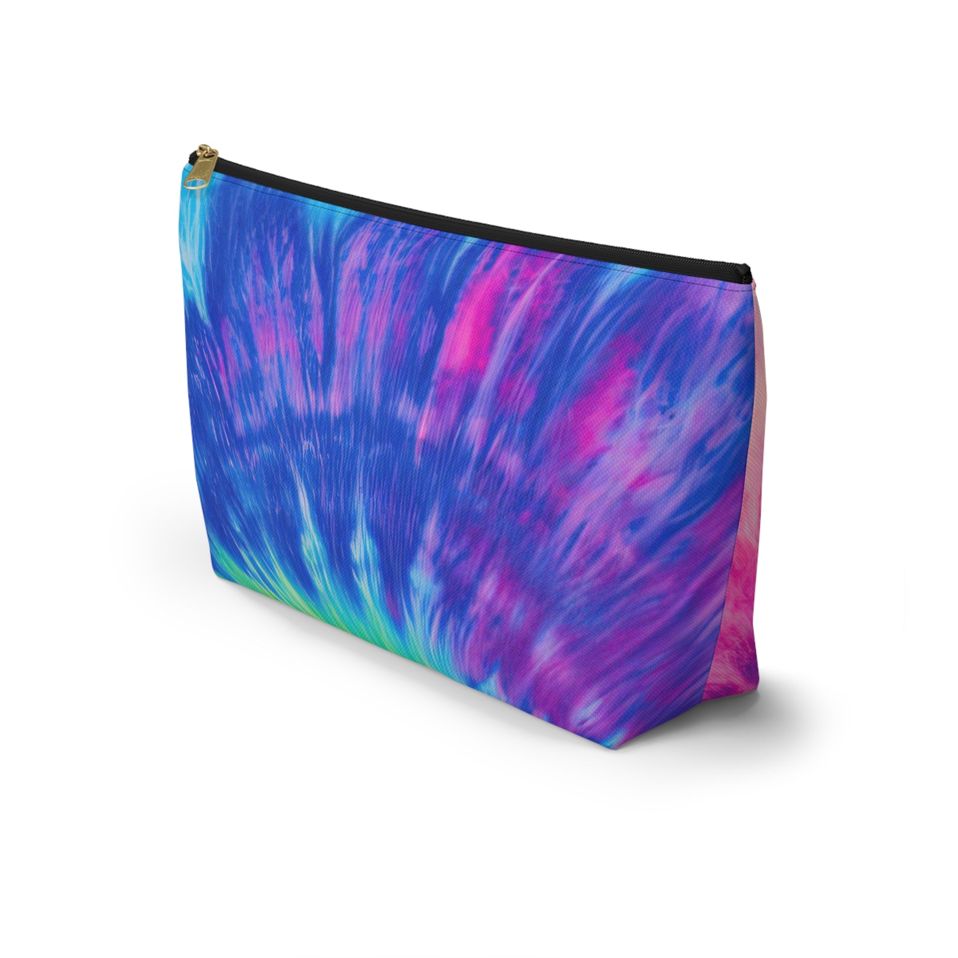 Psychedelic Tie Dye Accessory Pouch w T-bottom, Artsulli - Art is Long, Life is Short, Bags, , , , , , , 