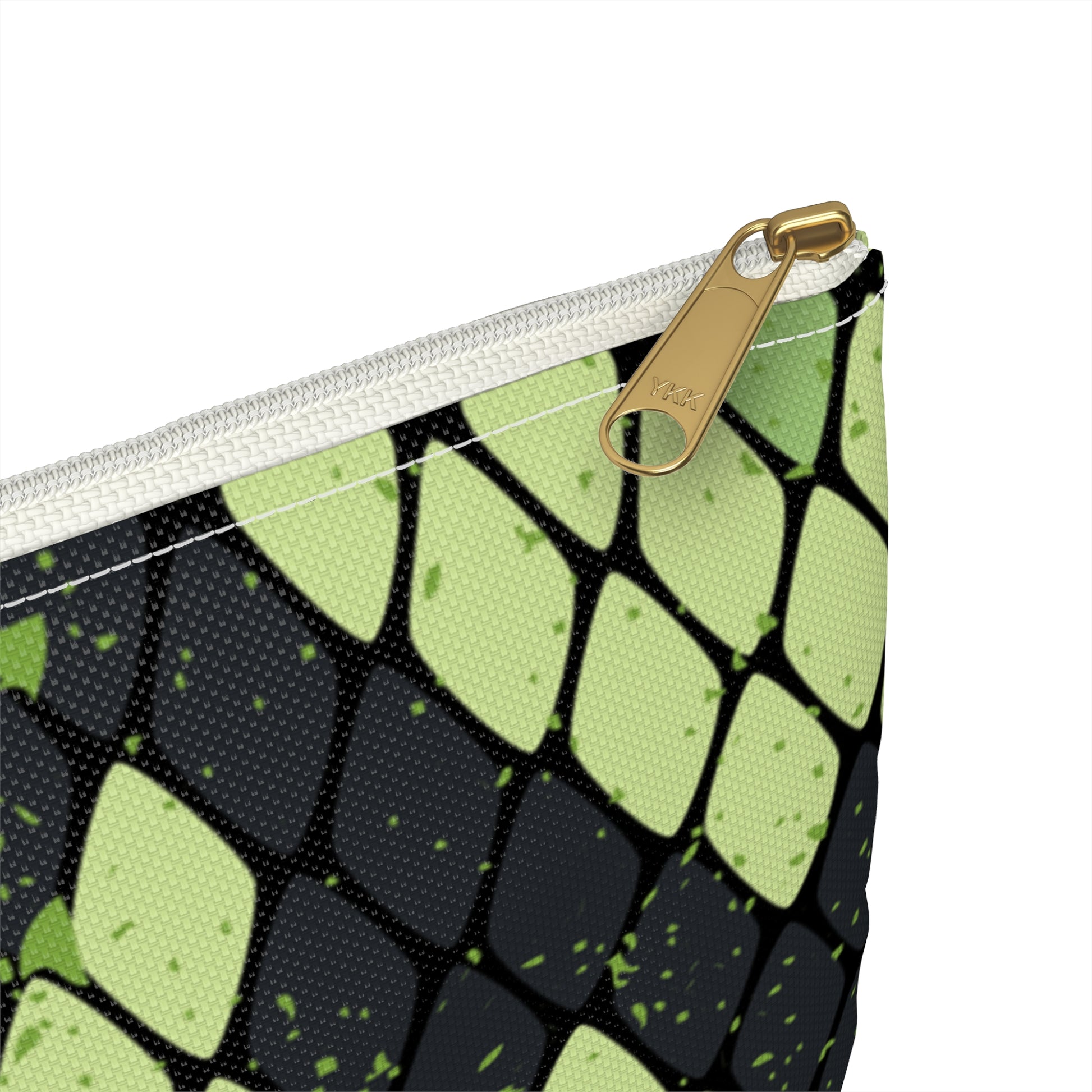 Snake Skin Green and Black Accessory Pouch, Artsulli - Art is Long, Life is Short, Bags, , , , , , , 