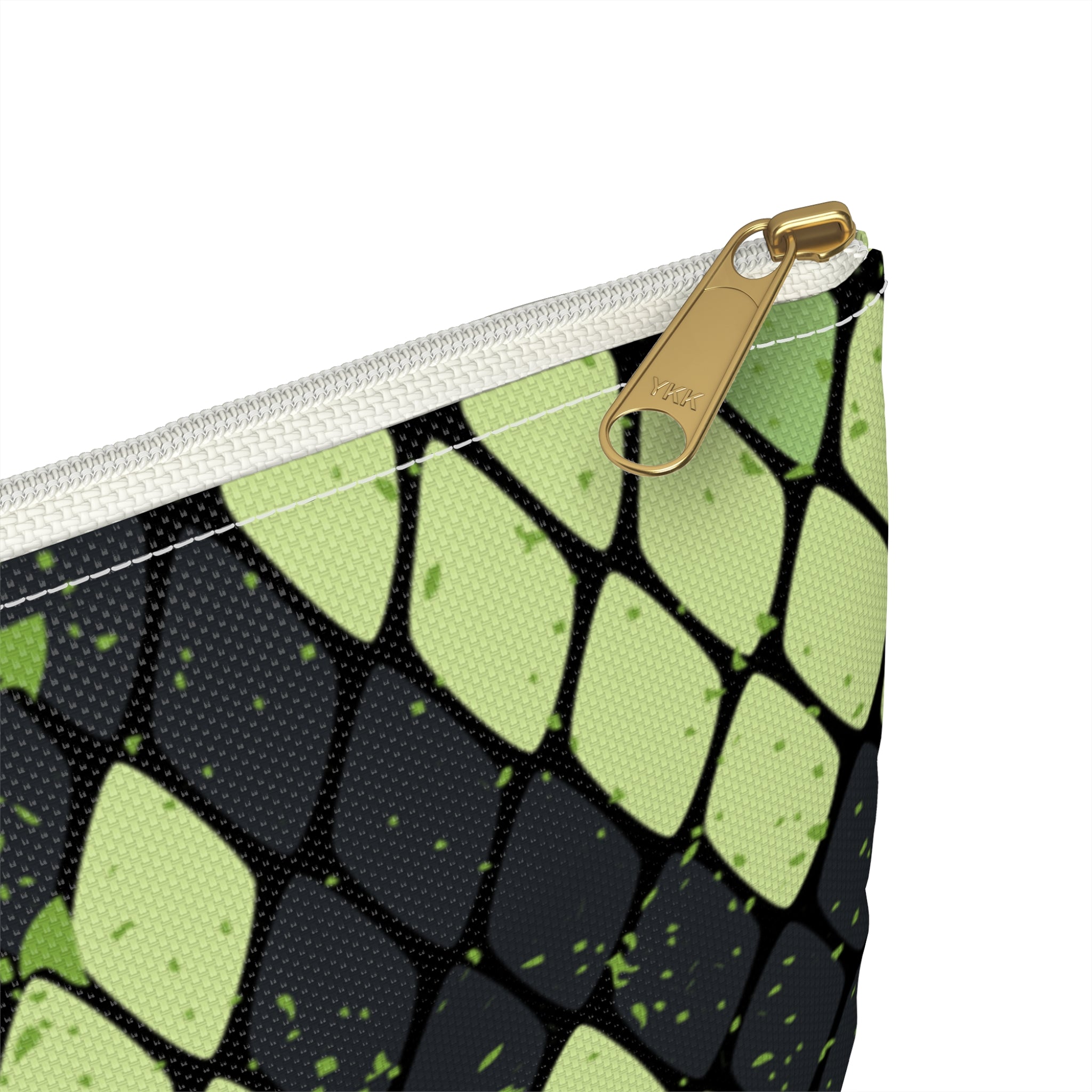 Snake Skin Green and Black Accessory Pouch, Artsulli - Art is Long, Life is Short, Bags, , , , , , , 