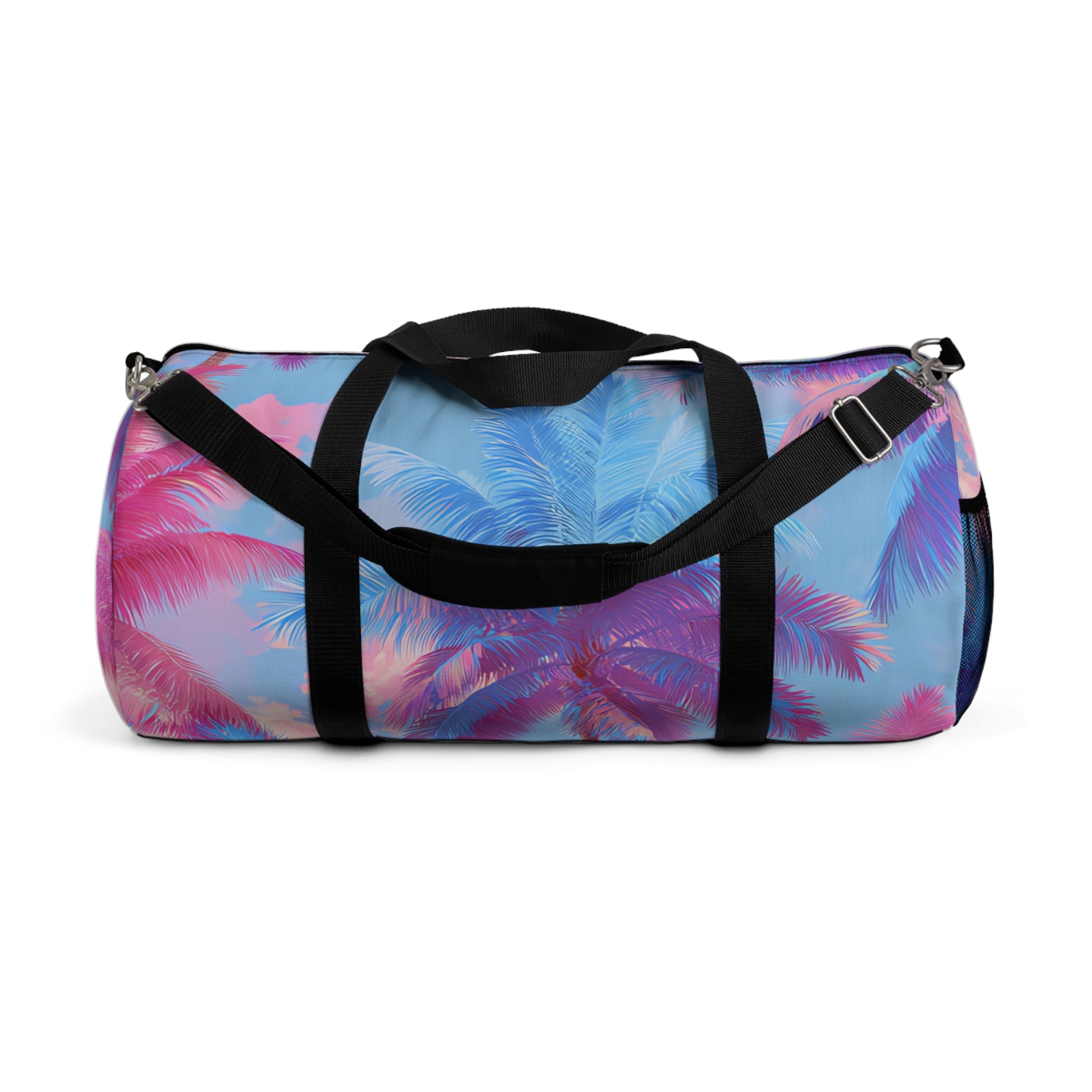 Ethereal Pastel Palms II Blue and Pink Duffel Bag, Artsulli - Art is Long, Life is Short, Bags, Size, Large, , , , , 63703640213649483377