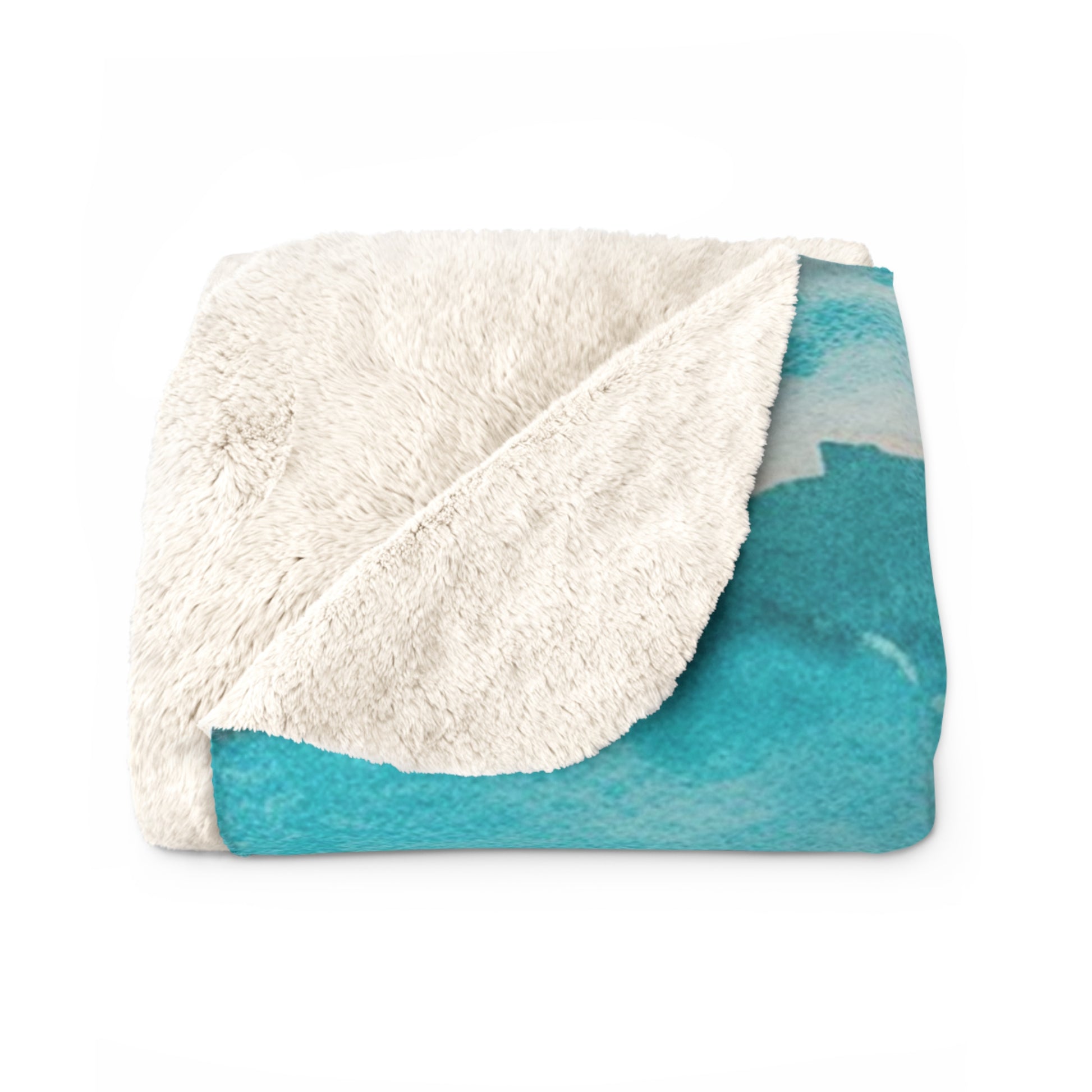 Seashore Sherpa Fleece Blanket, Artsulli - Art is Long, Life is Short, Home Decor, , , , , , , 