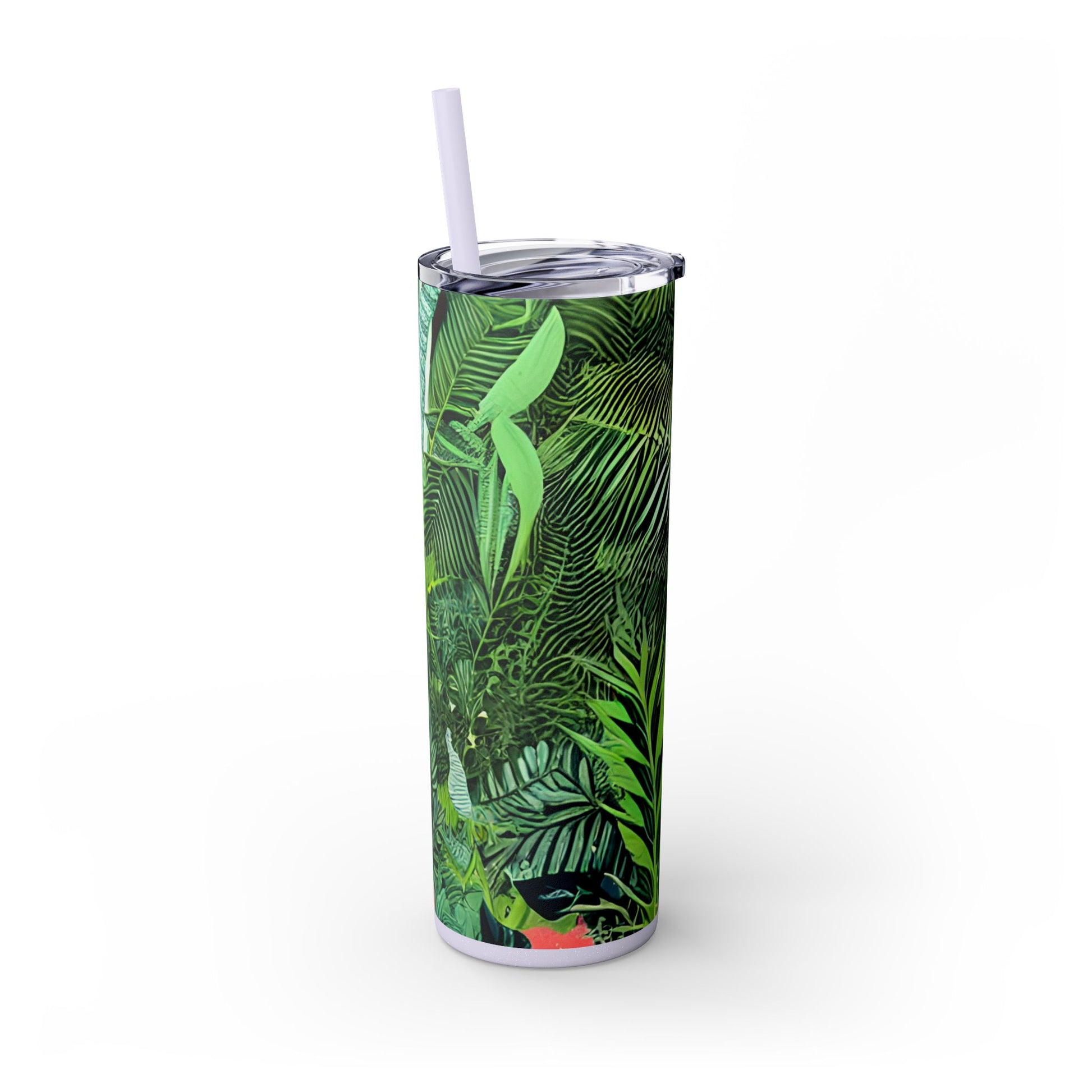 Jungle Zebra Art Skinny Tumbler with Straw, 20oz, Artsulli - Art is Long, Life is Short, Mug, , , , , , , 