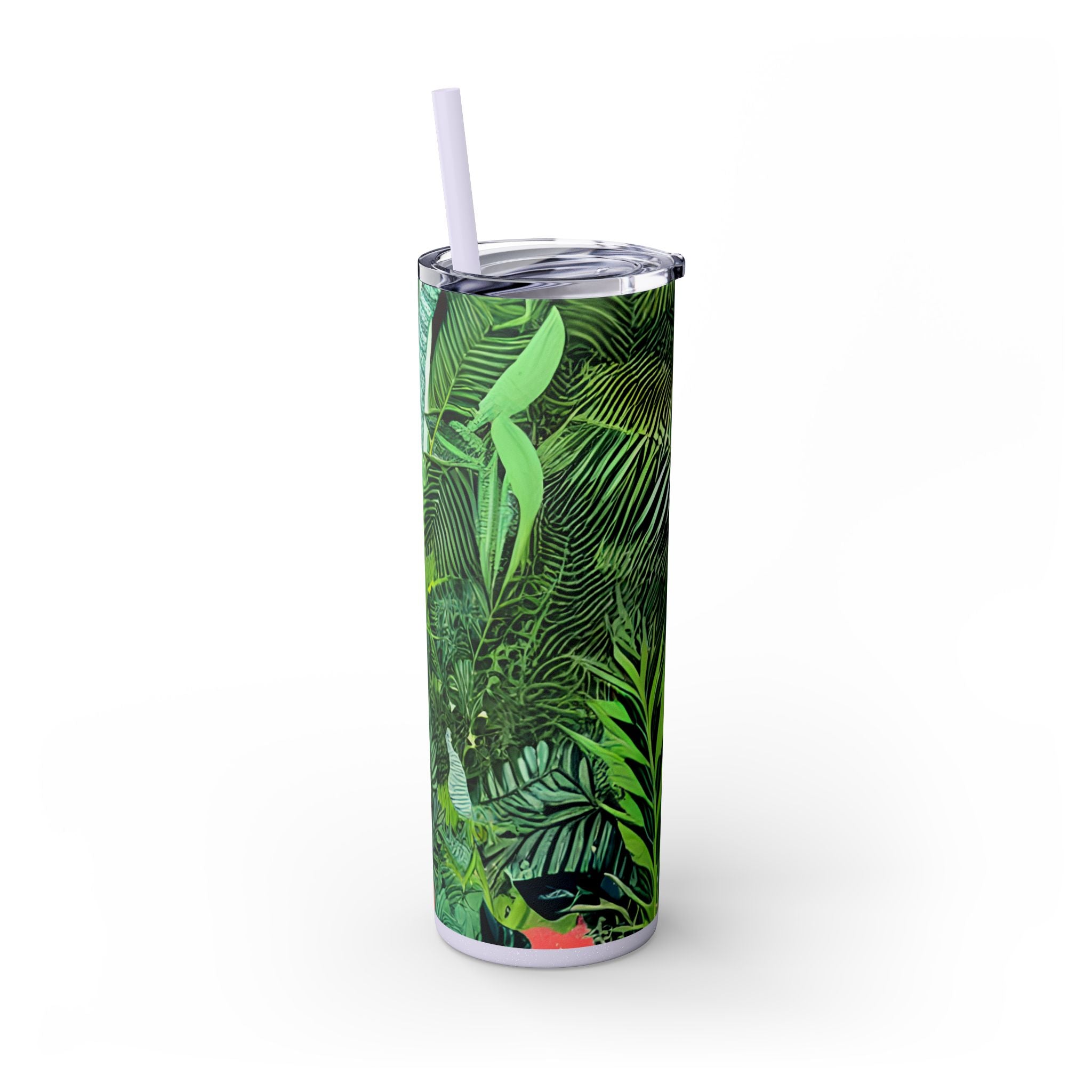 Jungle Zebra Art Skinny Tumbler with Straw, 20oz, Artsulli - Art is Long, Life is Short, Mug, , , , , , , 