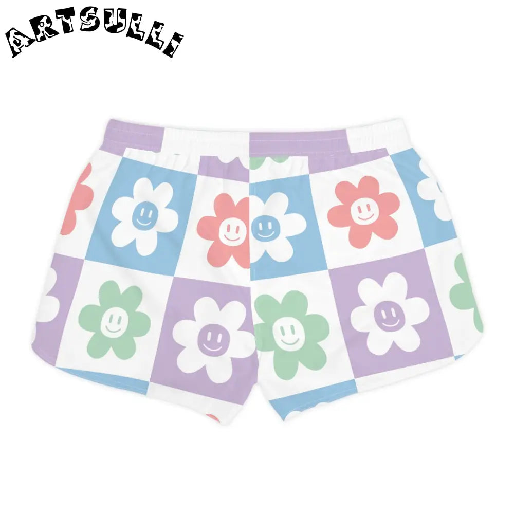 JAKKOUTTHEBXX Checkered Smiley Flower Shorts 2025
