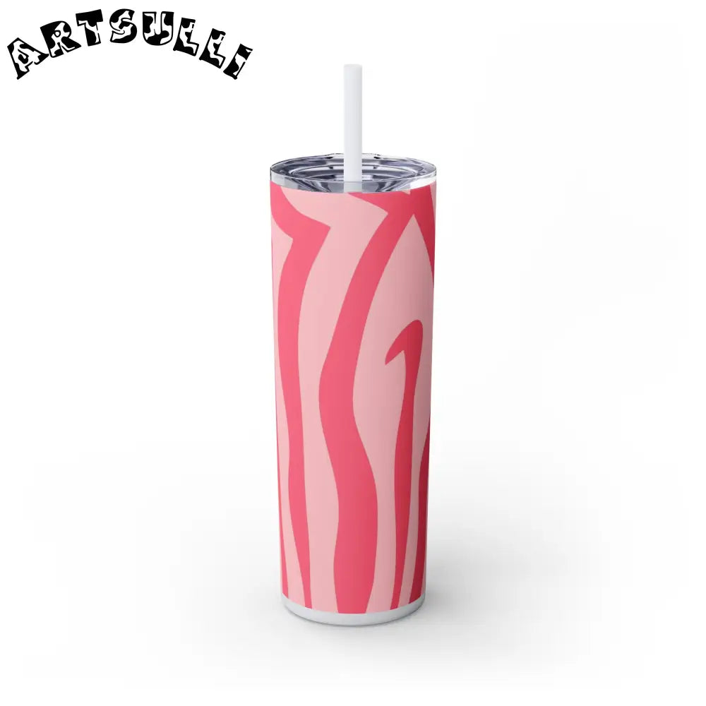 JAKKOUTTHEBXX Pink Zebra Print Maars Skinny Tumbler 2025