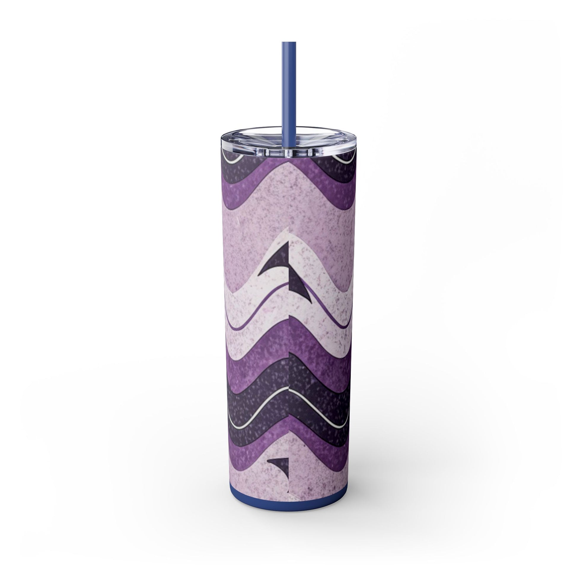 Bat Wave Skinny Tumbler with Straw, 20oz, Artsulli - Art is Long, Life is Short, Mug, , , , , , , 