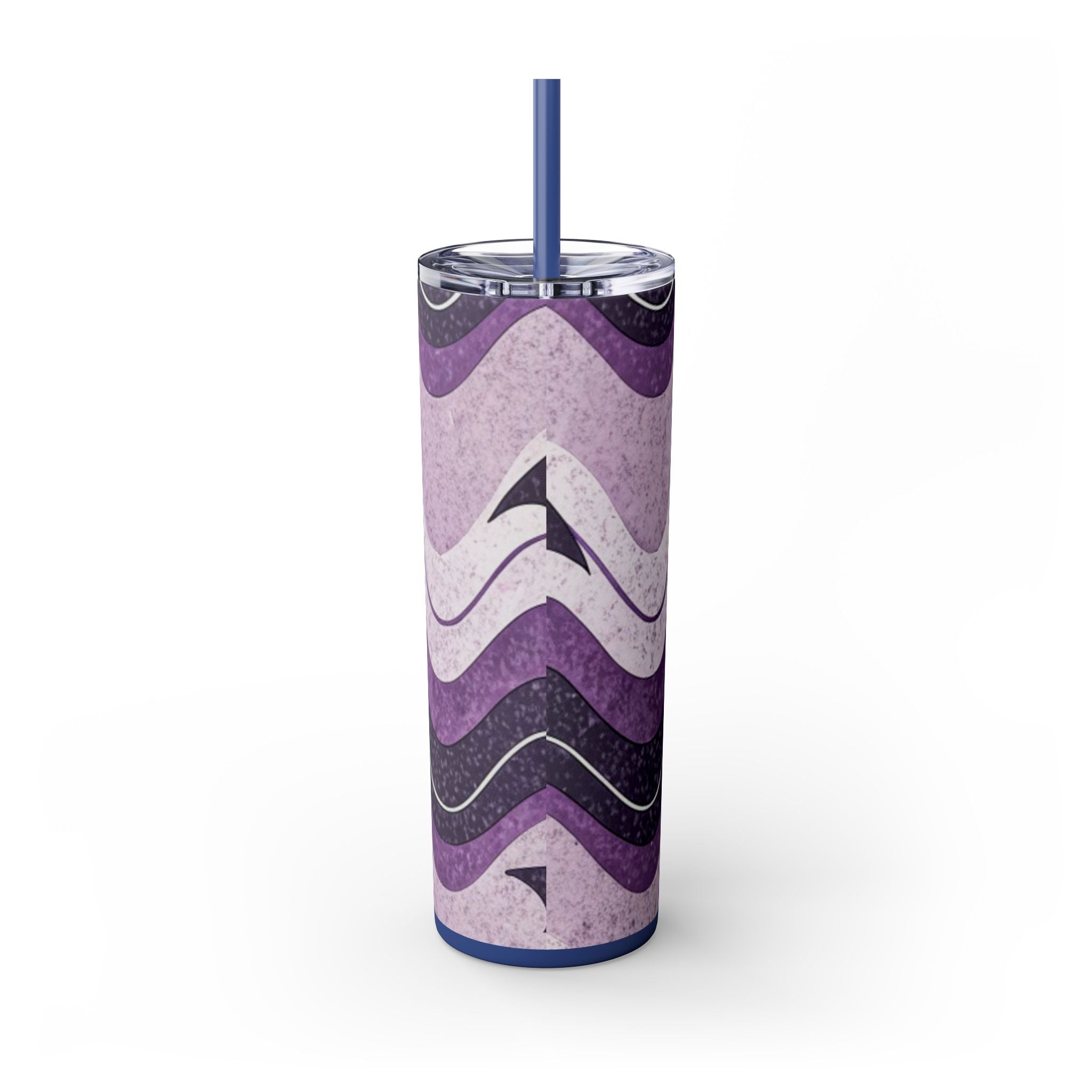 Bat Wave Skinny Tumbler with Straw, 20oz, Artsulli - Art is Long, Life is Short, Mug, , , , , , , 