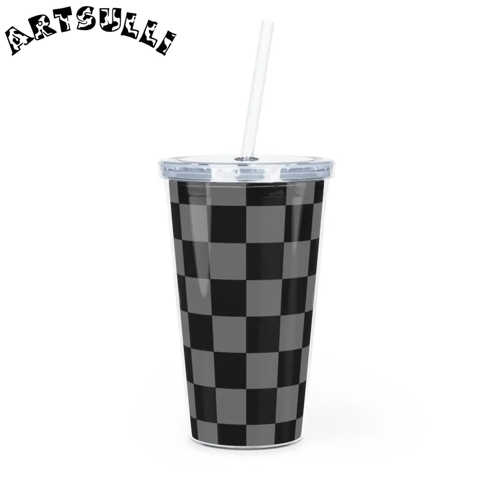 8K Void Surfer Plastic Tumbler with Straw, Artsulli - Art is Long, Life is Short, Mug, Size, 20oz, Color, Transparent, , , 18124183336087129632