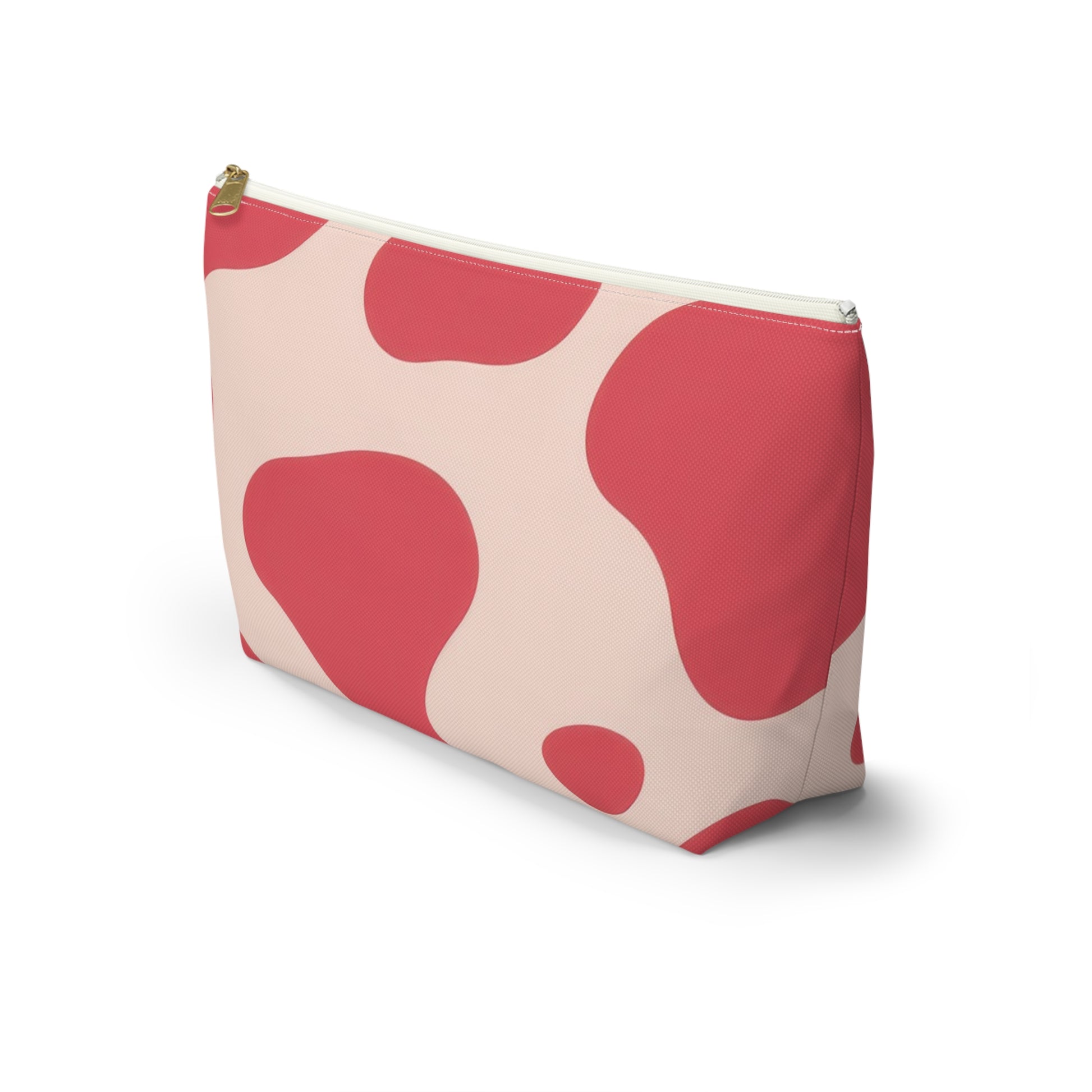 Red Jungle Cow Accessory Pouch w T-bottom, Artsulli - Art is Long, Life is Short, Bags, , , , , , , 