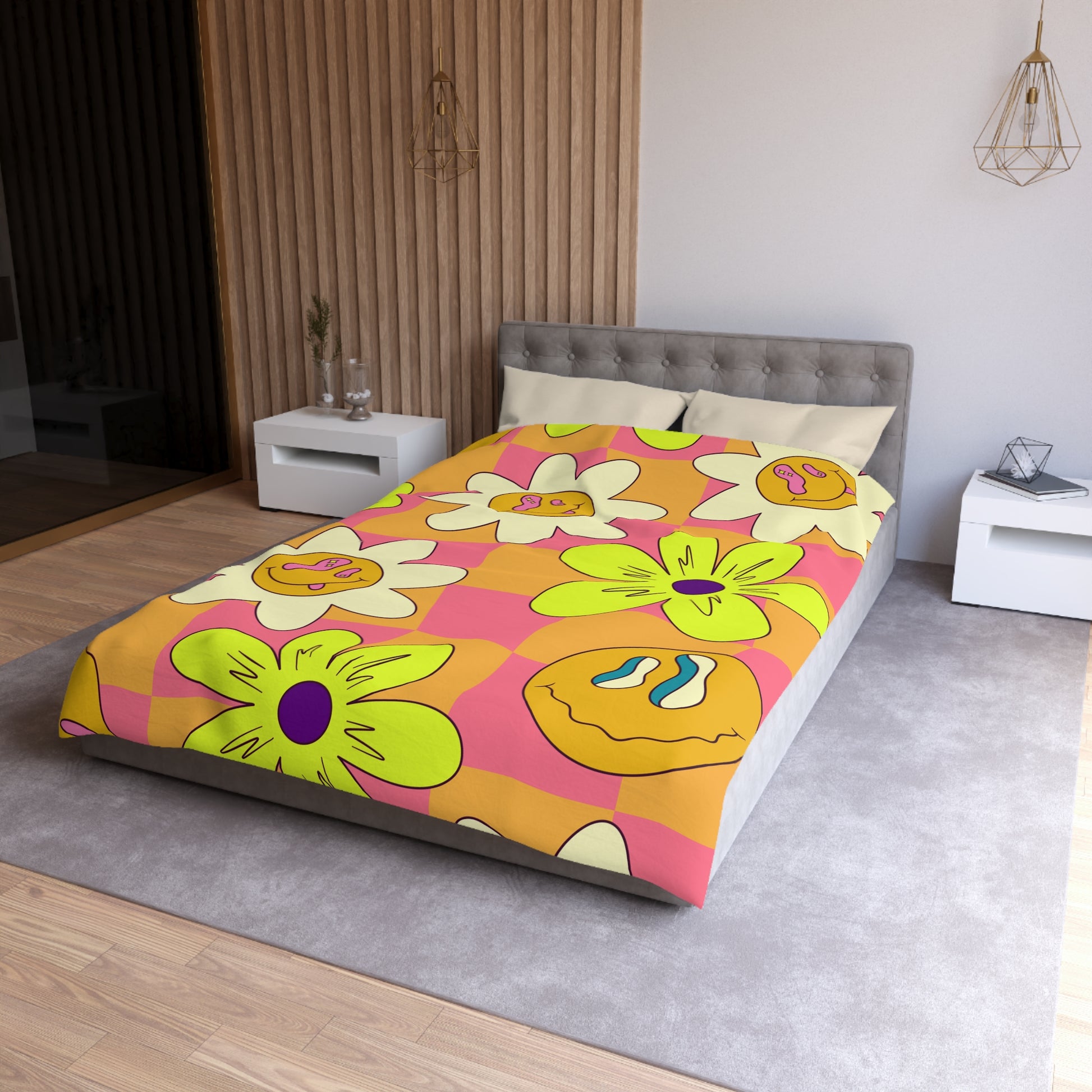 Trippy Sour Face Rave Microfiber Duvet Cover, Artsulli - Art is Long, Life is Short, Home Decor, , , , , , , 