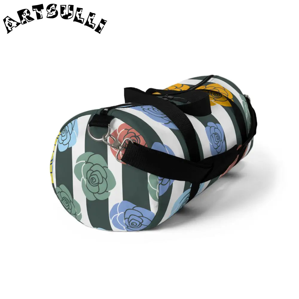 JAKKOUTTHEBXX Stripes x Roses Black and White Copy of Duffel Bag