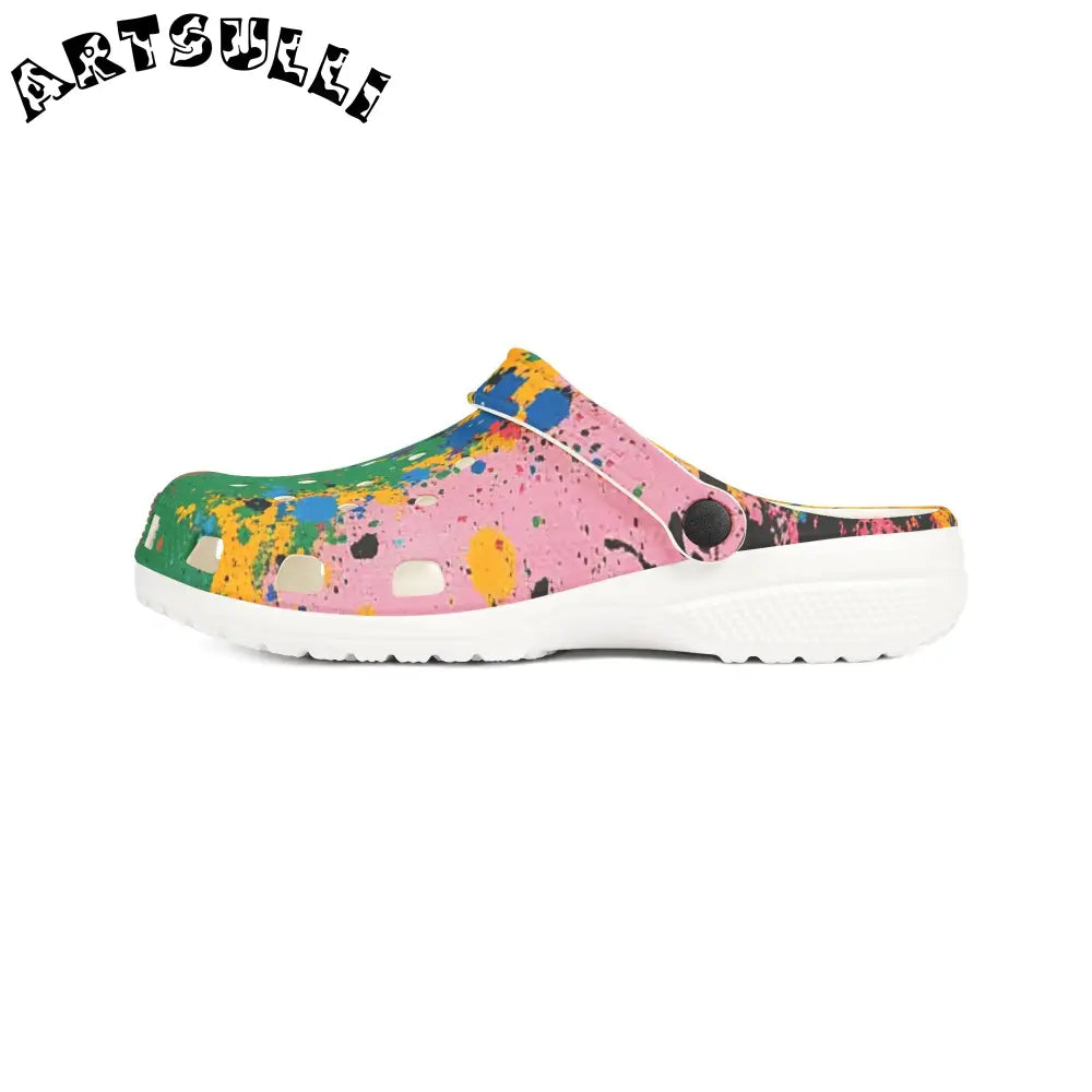 JAKKOUTTHEBXX The Colors Of Paint Splatter EVA Foam Rubber Shoes
