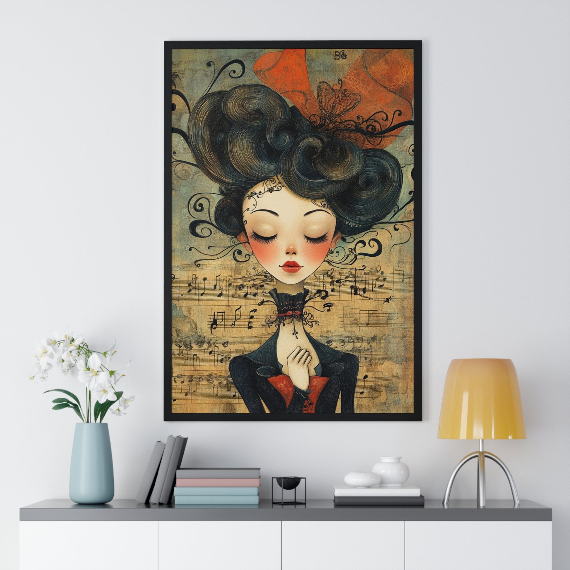 Type Beat Girl Vertical Framed Poster, Artsulli - Art is Long, Life is Short, Poster, , , , , , , 