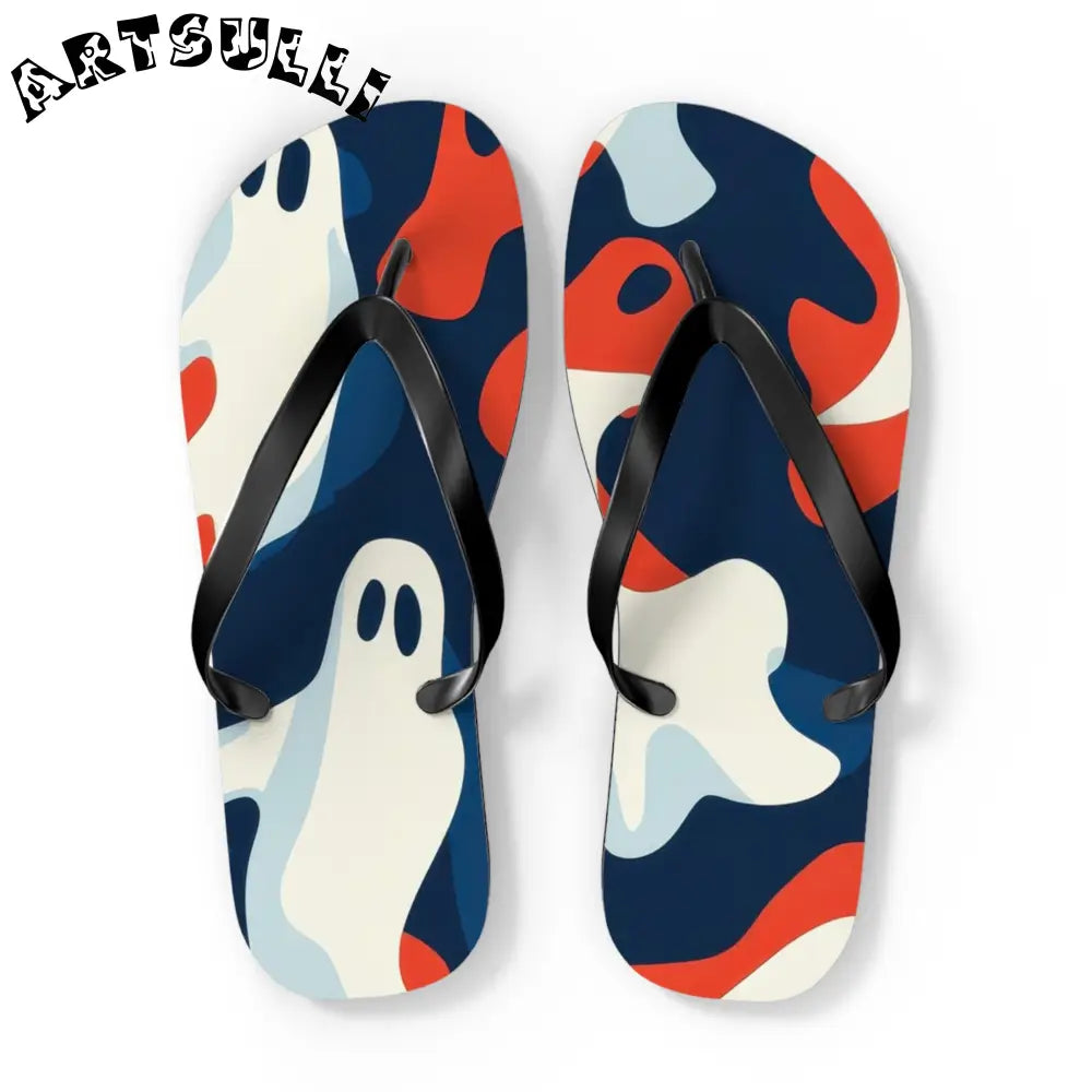 JAKKOUTTHEBXX Camo Ghosts Flip Flops JAKKOUTTHEBXX Artsulli - Art