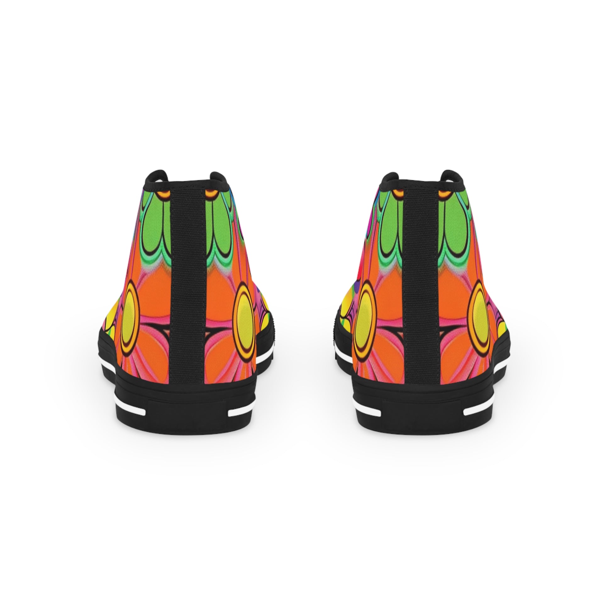 Chromatic Daisy Dream Men's High Top Sneakers, Artsulli - Art is Long, Life is Short, Shoes, , , , , , , 