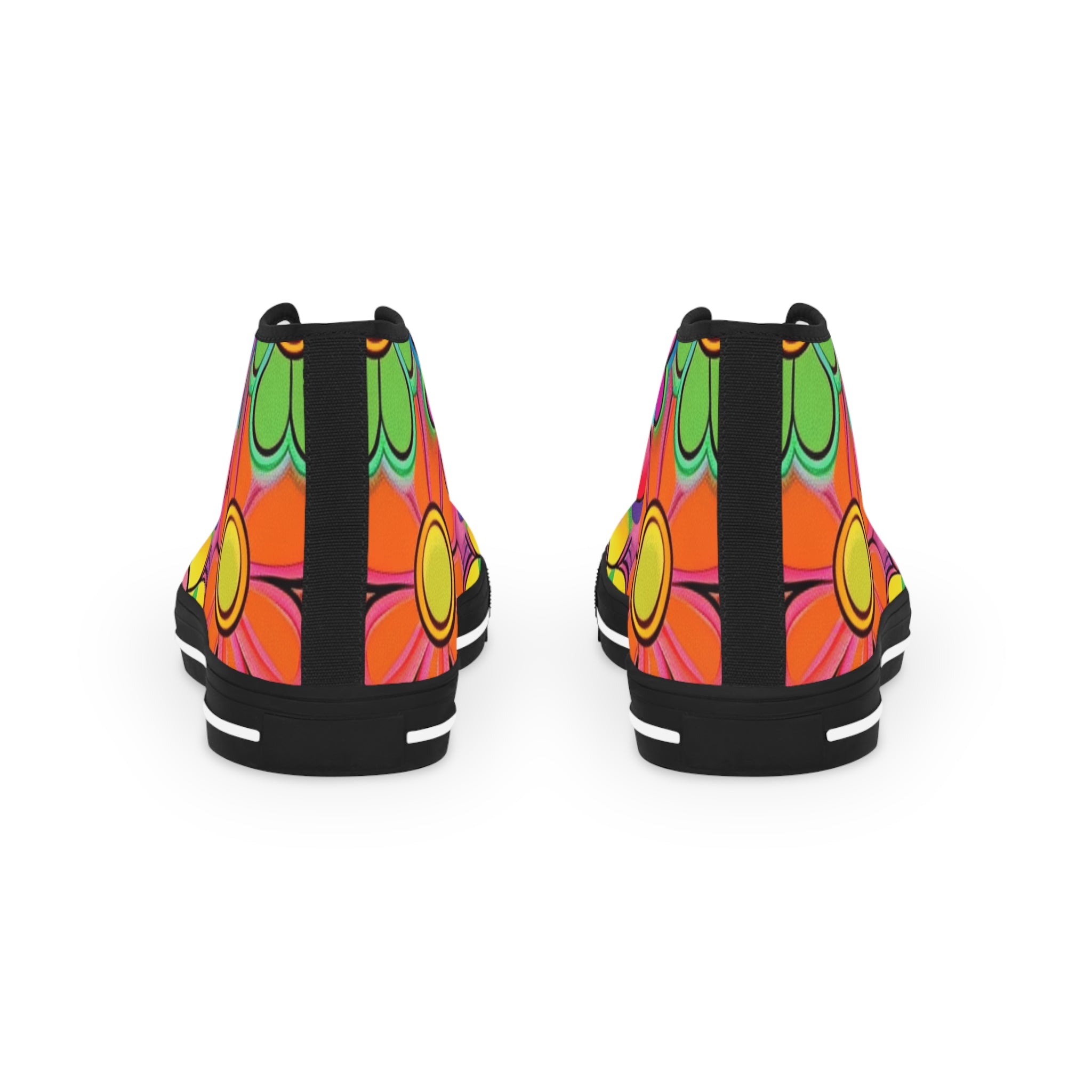 Chromatic Daisy Dream Men's High Top Sneakers, Artsulli - Art is Long, Life is Short, Shoes, , , , , , , 