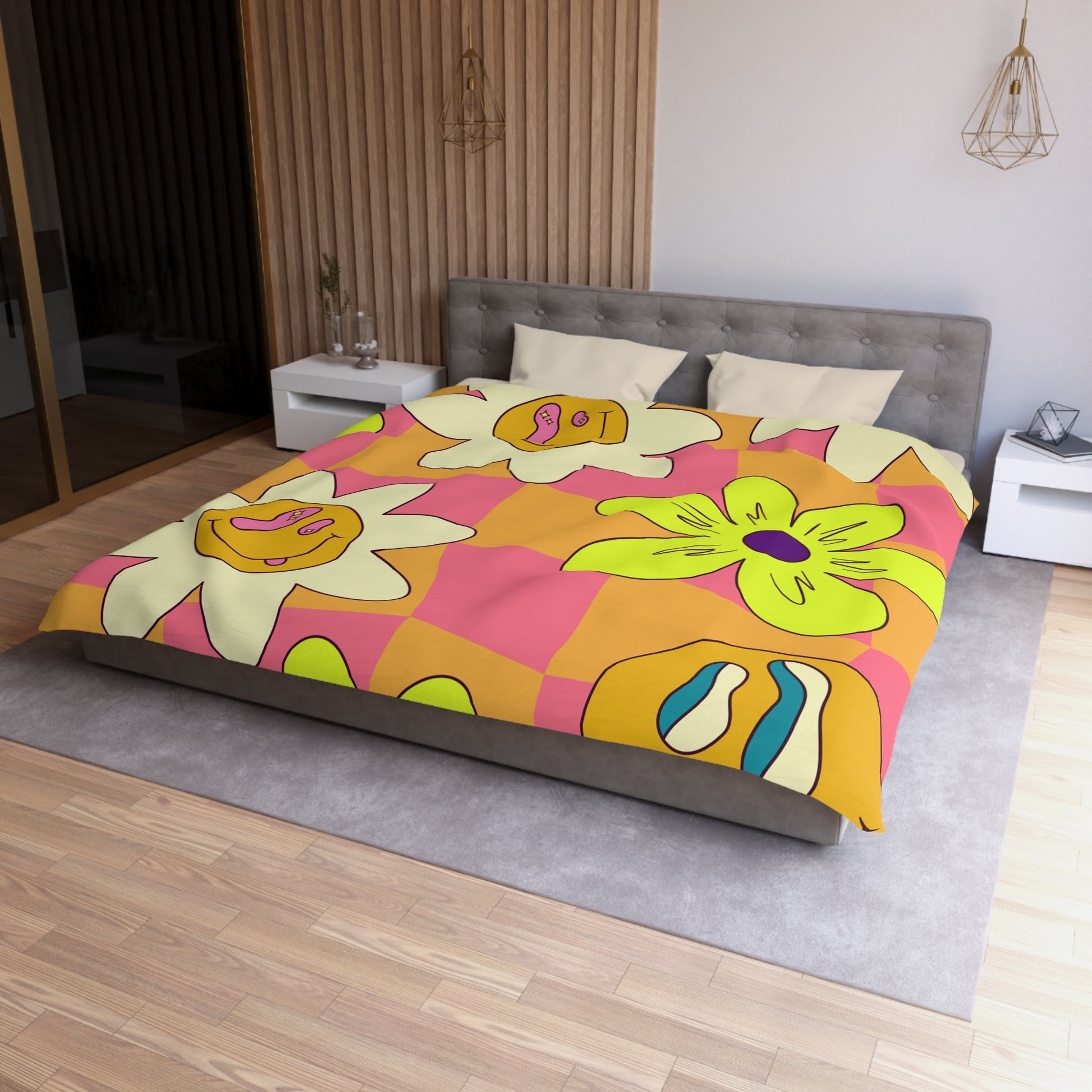 Trippy Sour Face Rave Microfiber Duvet Cover, Artsulli - Art is Long, Life is Short, Home Decor, , , , , , , 