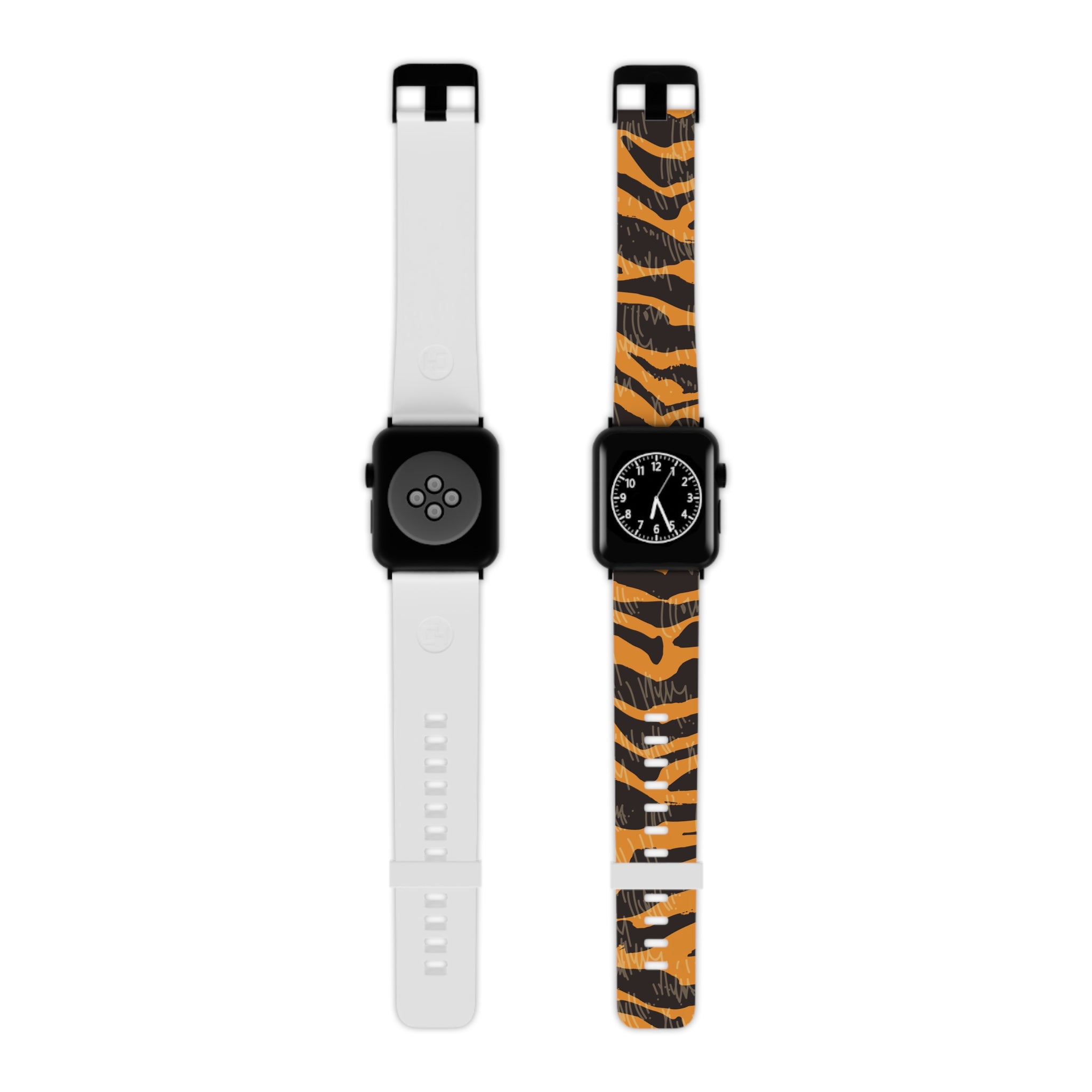 Tiger Scratches Orange & Black Watch Band for Apple Watch, Artsulli - Art is Long, Life is Short, Accessories, Size, 8'' × 0.75'' / 42 - 44 mm, Color, Black, , , 13082248567871