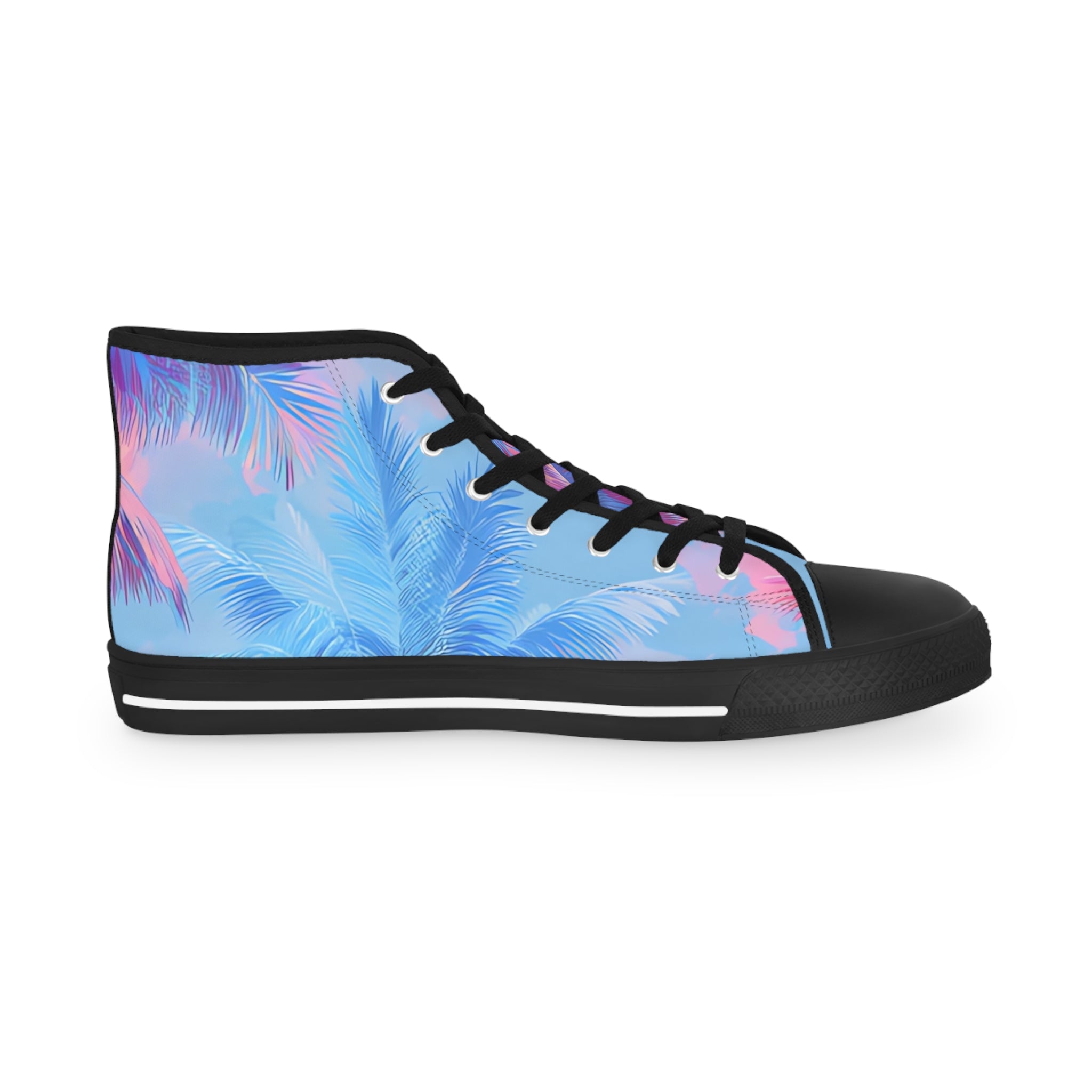 Ethereal Pastel Palms Men's High Top Sneakers, Artsulli - Art is Long, Life is Short, Shoes, , , , , , , 